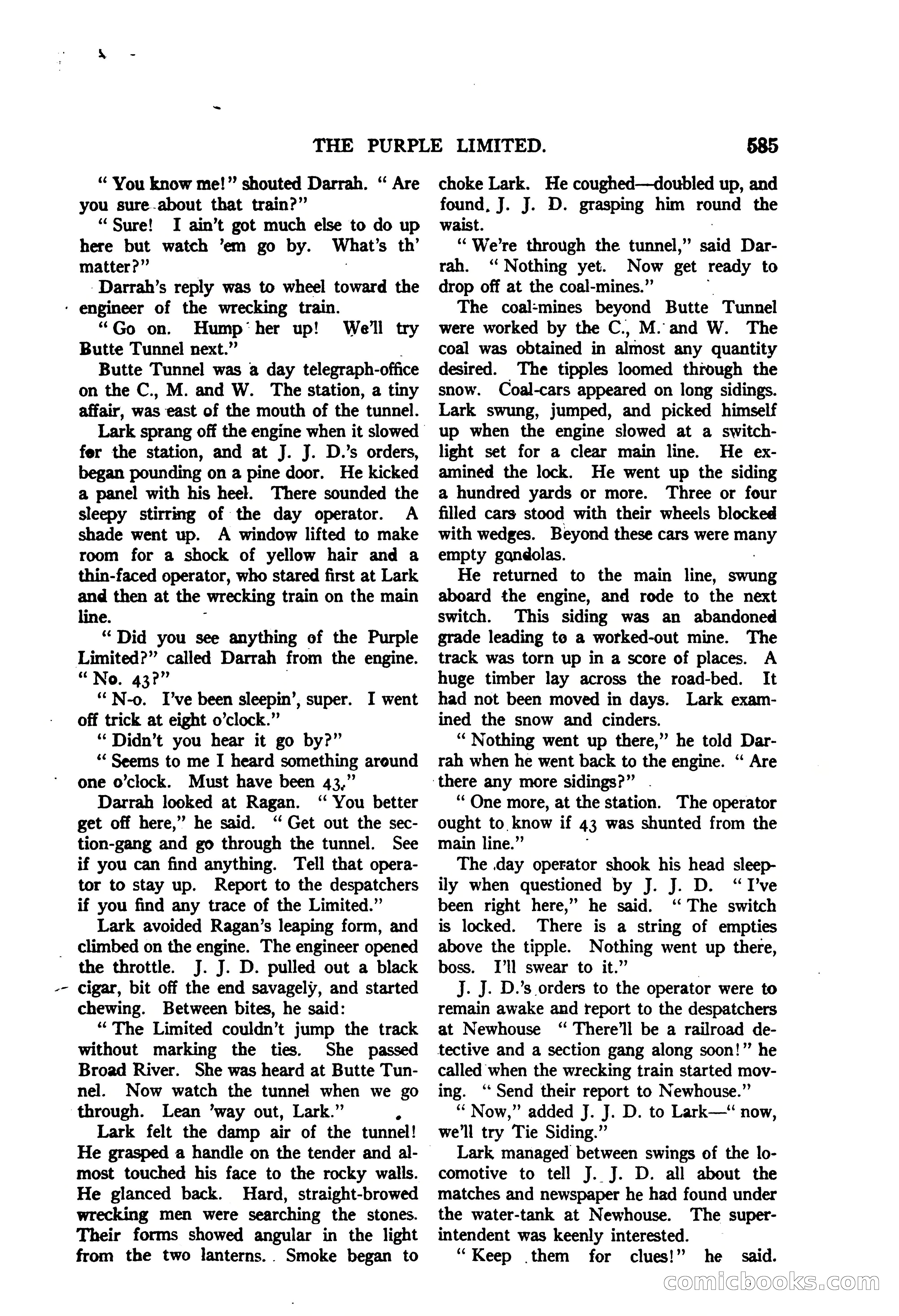 Argosy All-Story Weekly — "The Purple Limited" — page 19 of 208