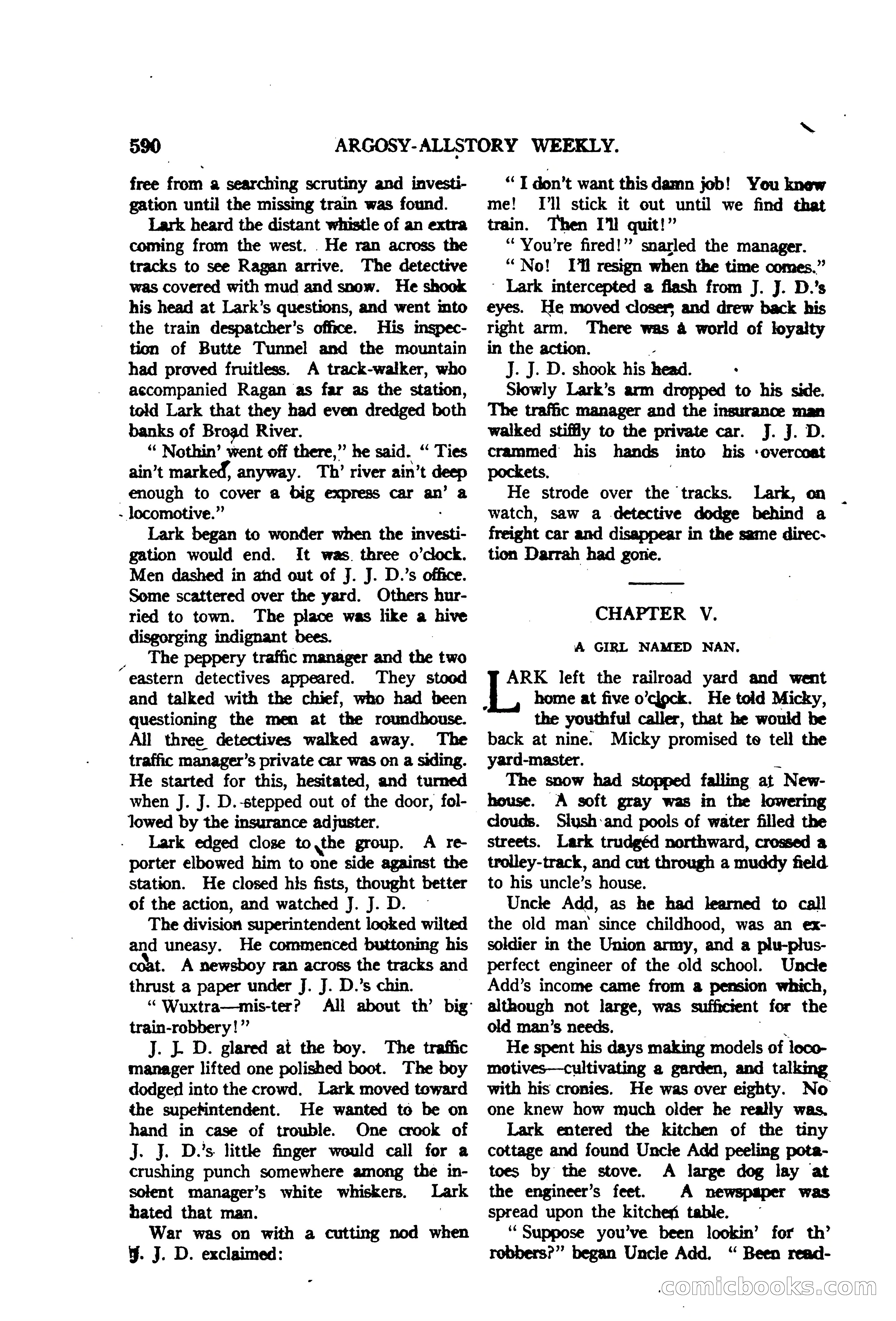 Argosy All-Story Weekly — "The Purple Limited" — page 24 of 208