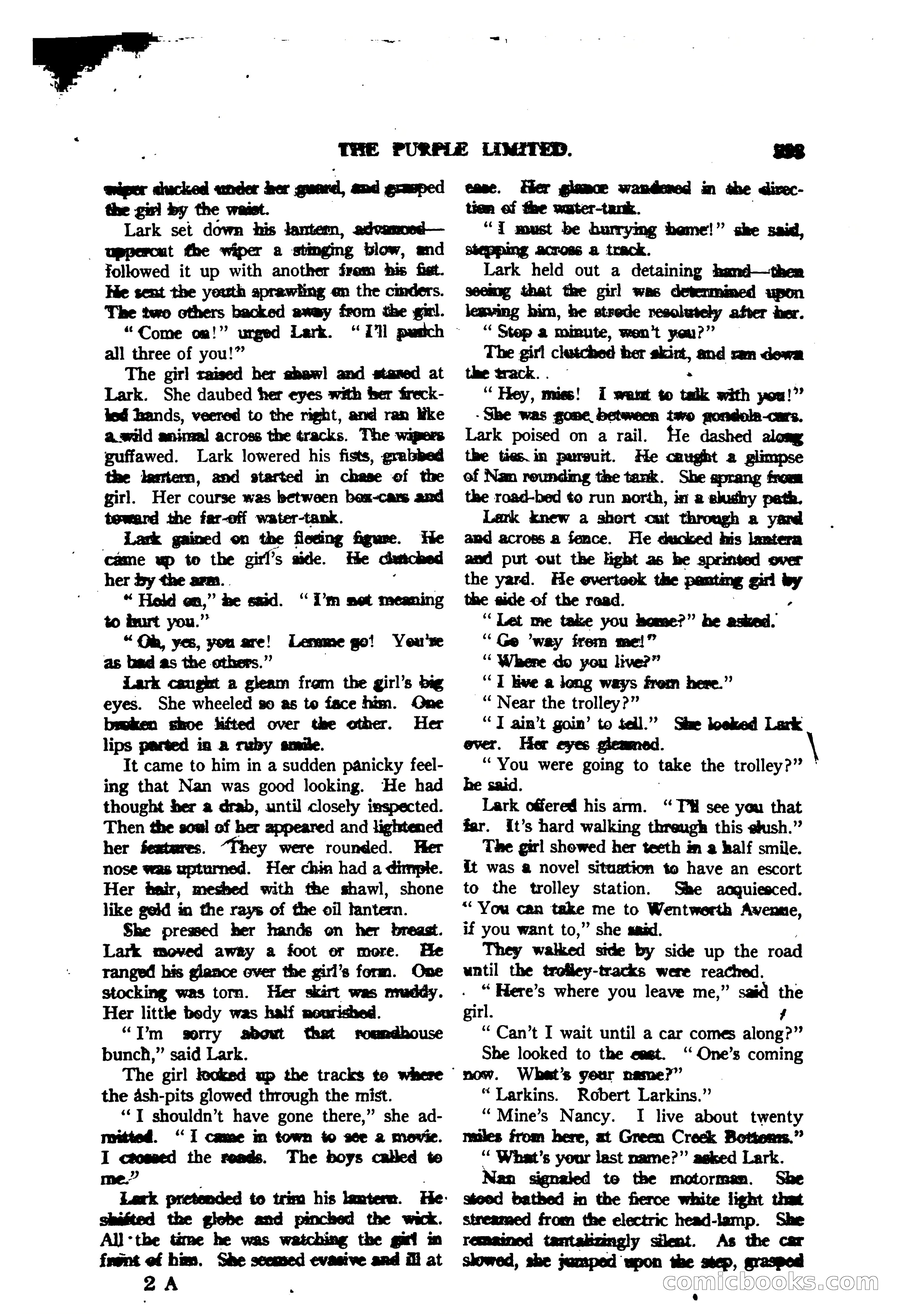 Argosy All-Story Weekly — "The Purple Limited" — page 27 of 208