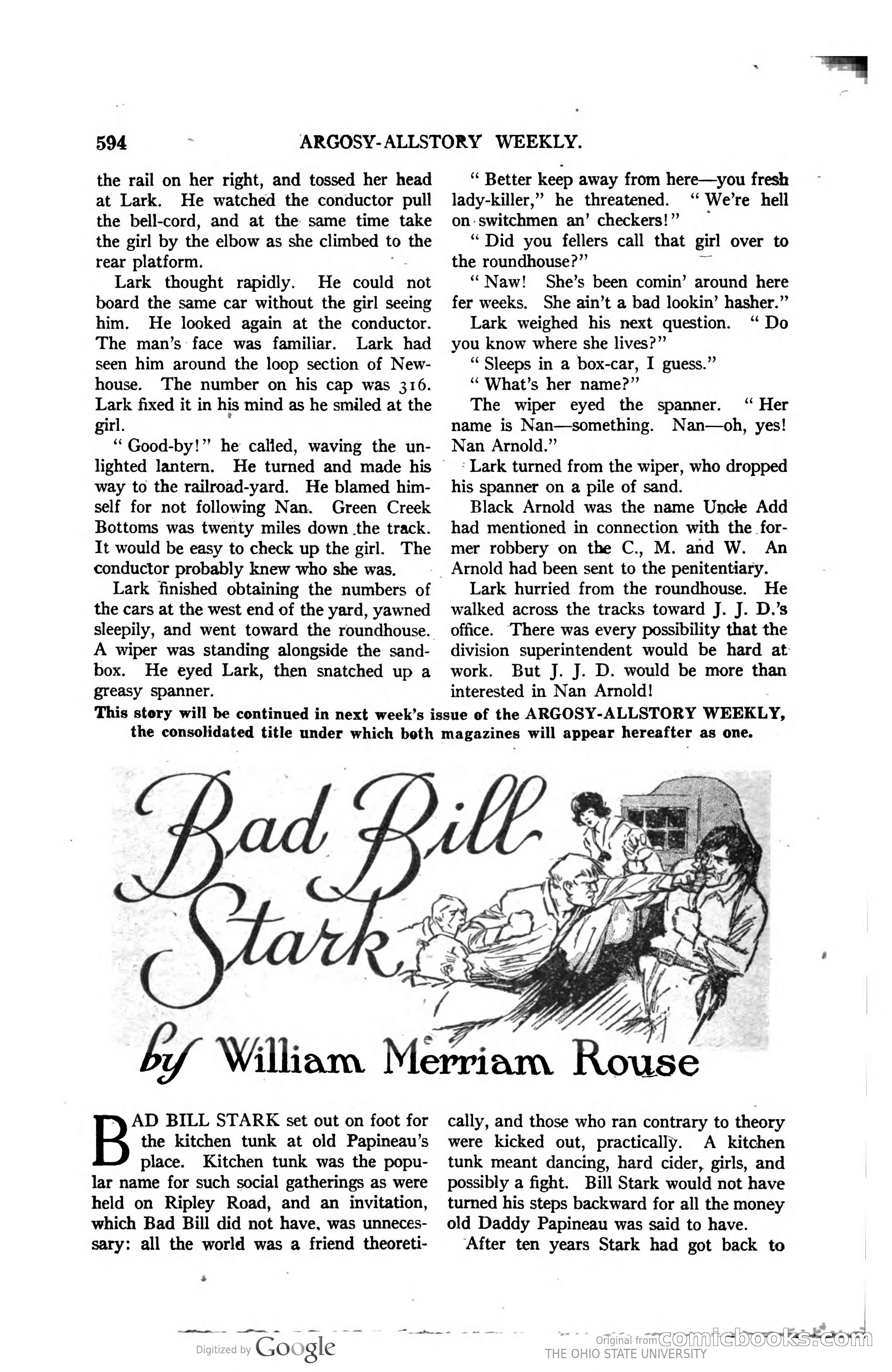 Argosy All-Story Weekly — "The Purple Limited" — page 28 of 208