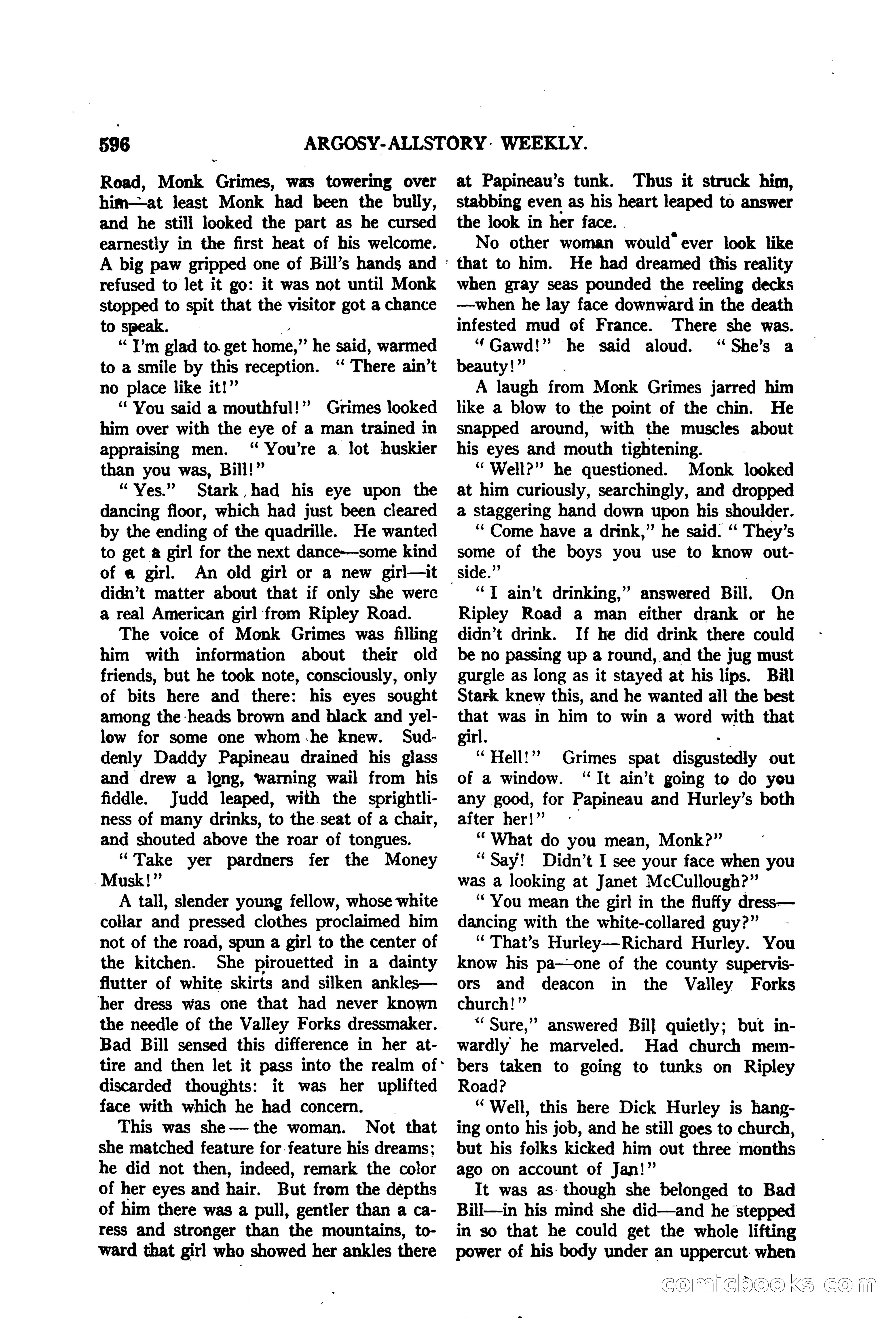 Argosy All-Story Weekly — "The Purple Limited" — page 30 of 208