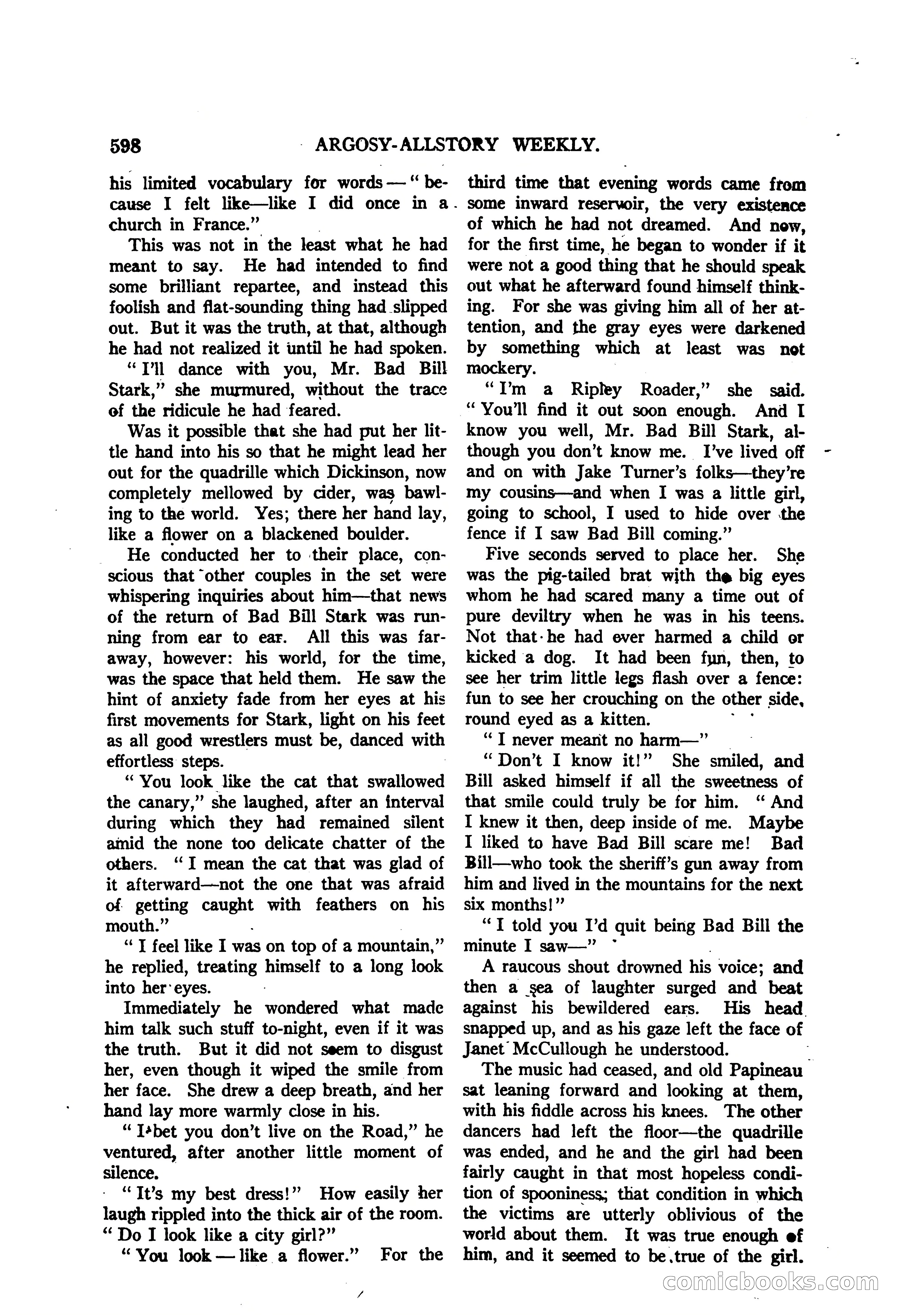 Argosy All-Story Weekly — "The Purple Limited" — page 32 of 208