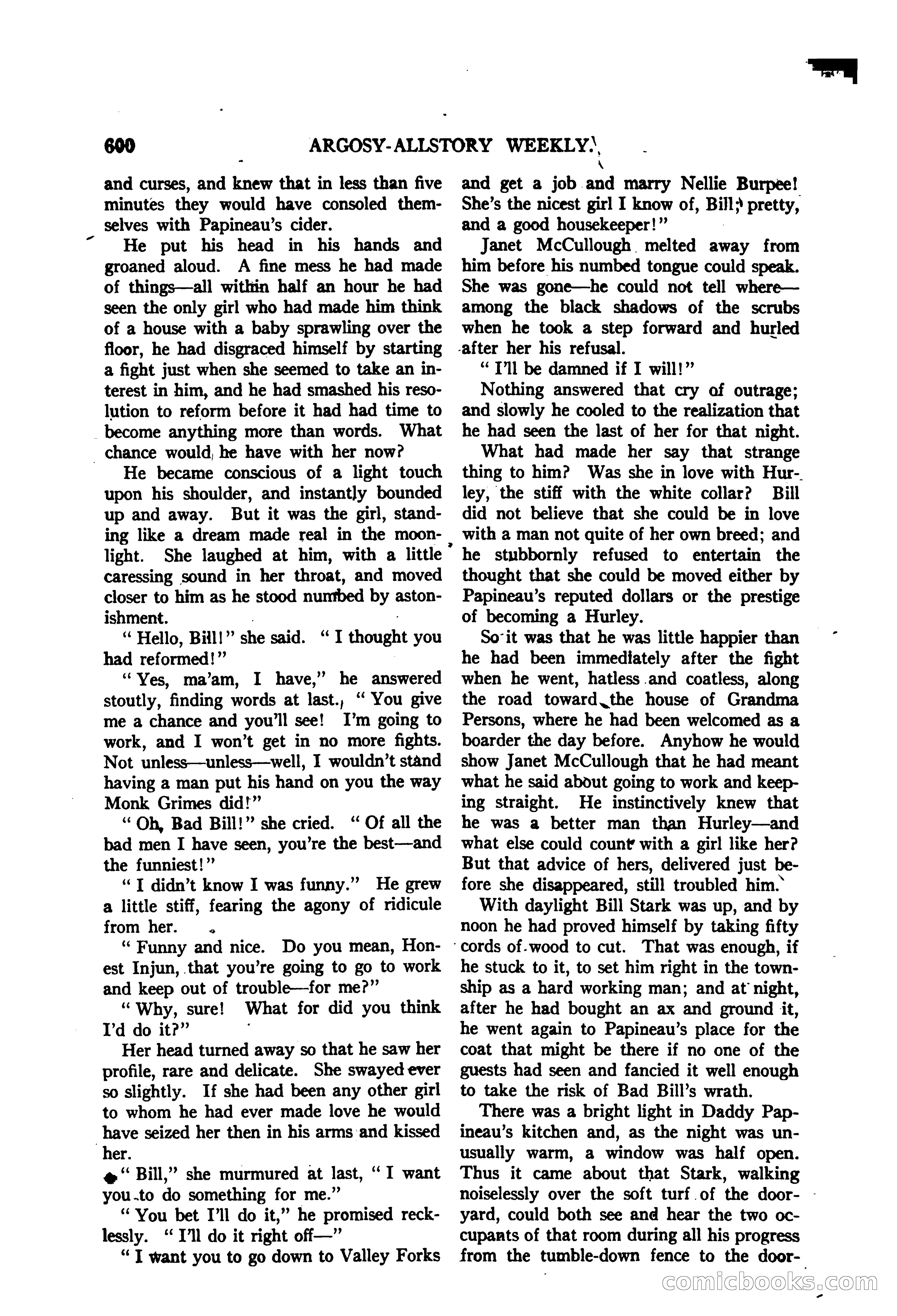 Argosy All-Story Weekly — "The Purple Limited" — page 34 of 208