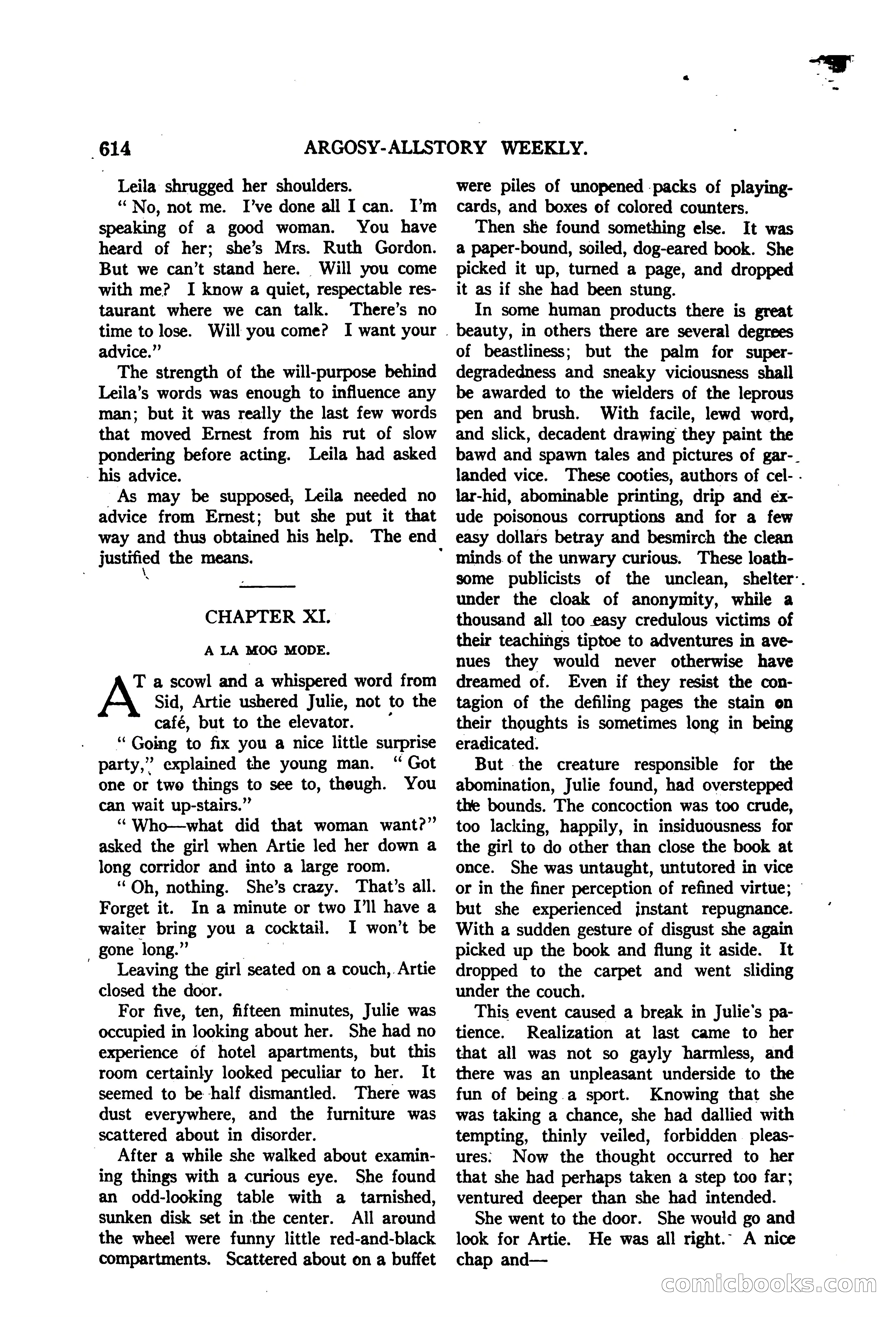 Argosy All-Story Weekly — "The Purple Limited" — page 48 of 208