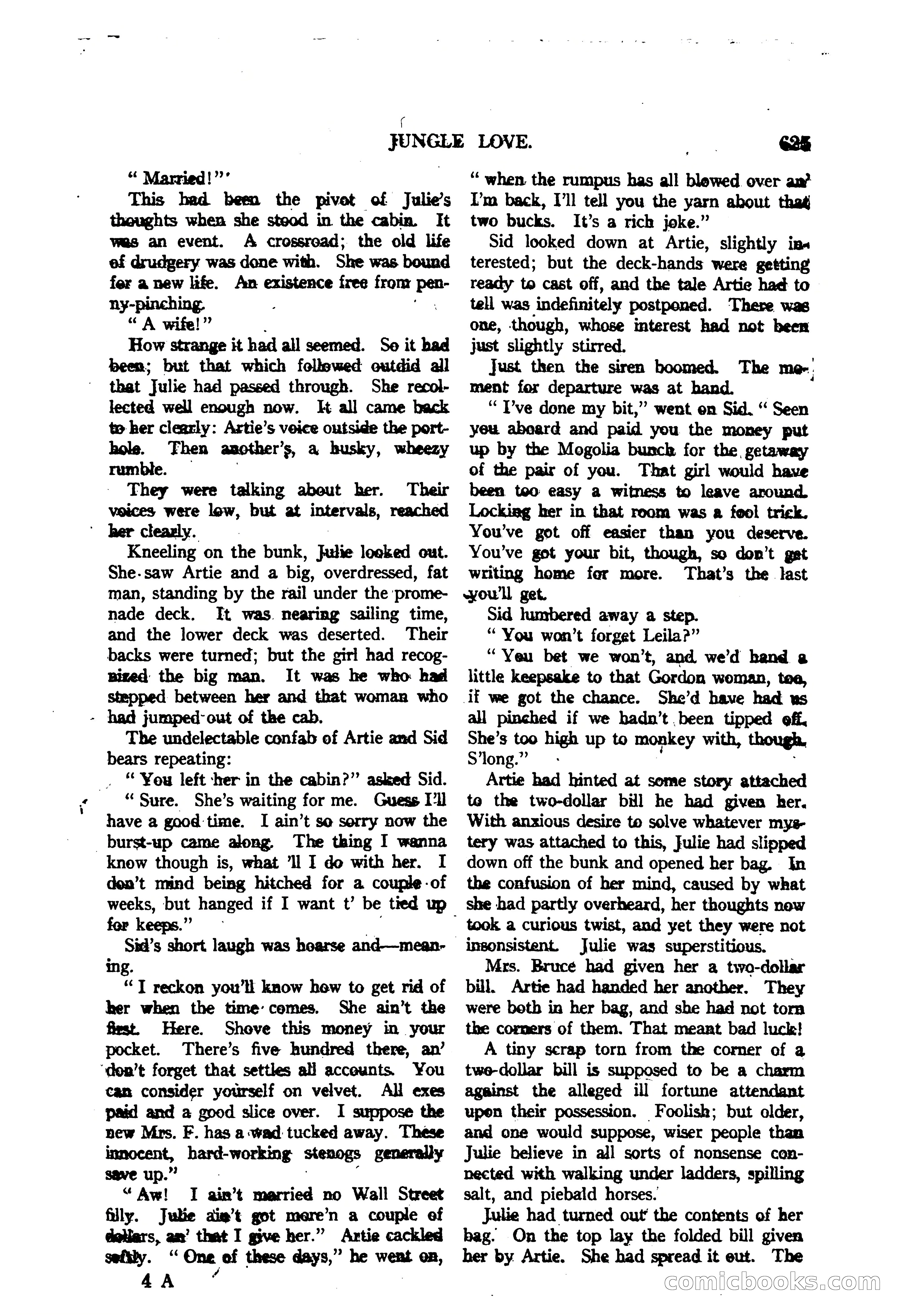 Argosy All-Story Weekly — "The Purple Limited" — page 59 of 208