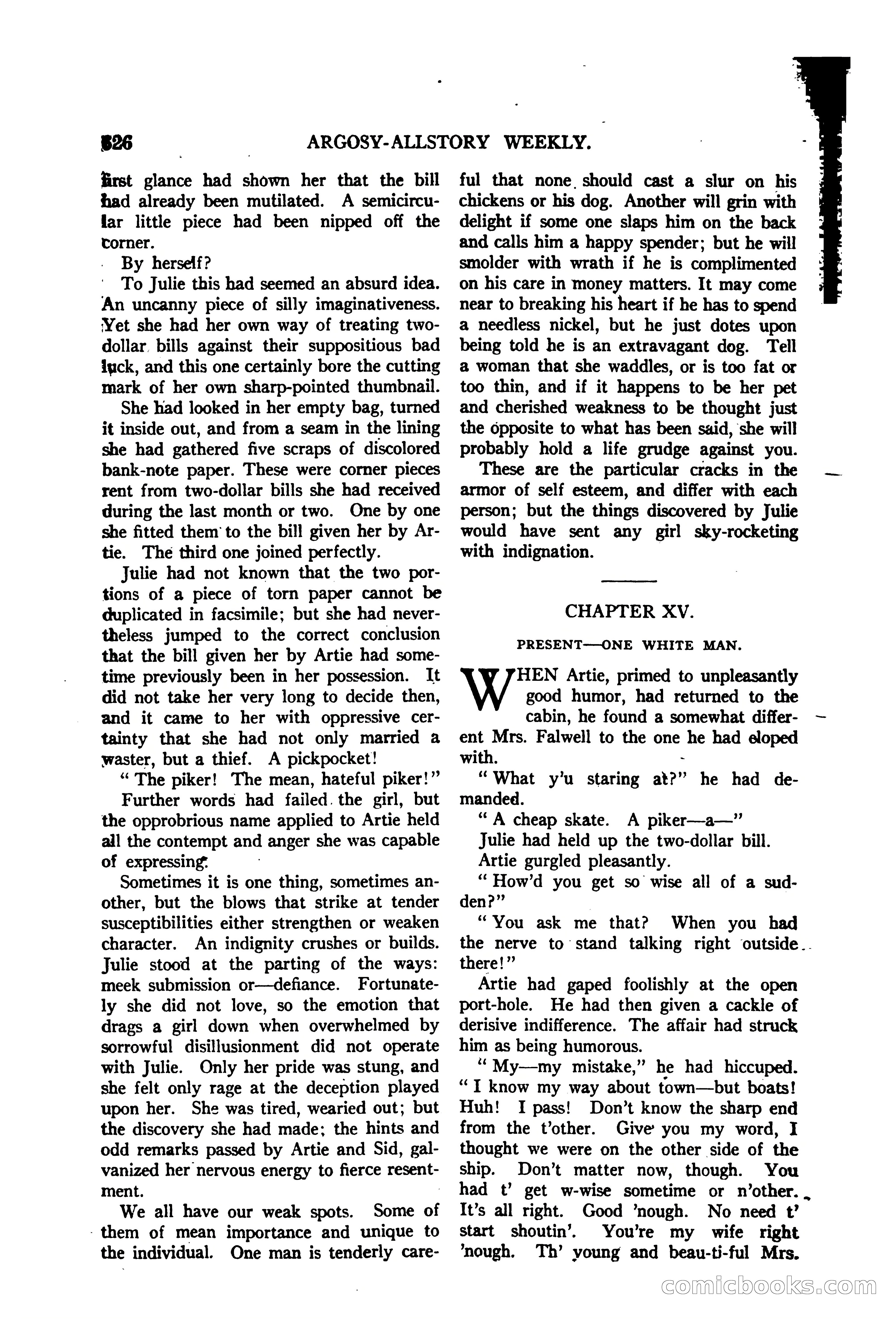 Argosy All-Story Weekly — "The Purple Limited" — page 60 of 208