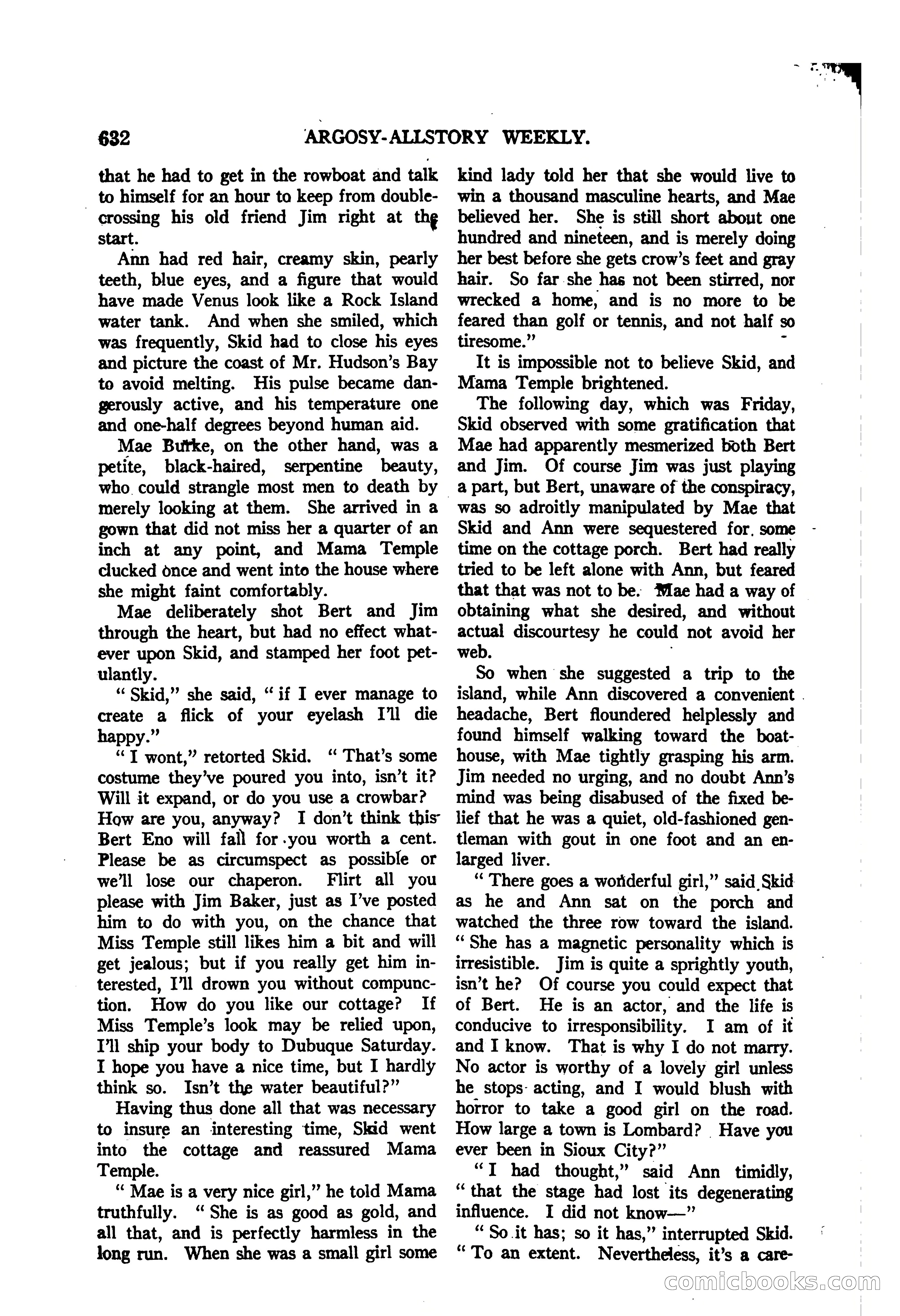 Argosy All-Story Weekly — "The Purple Limited" — page 66 of 208