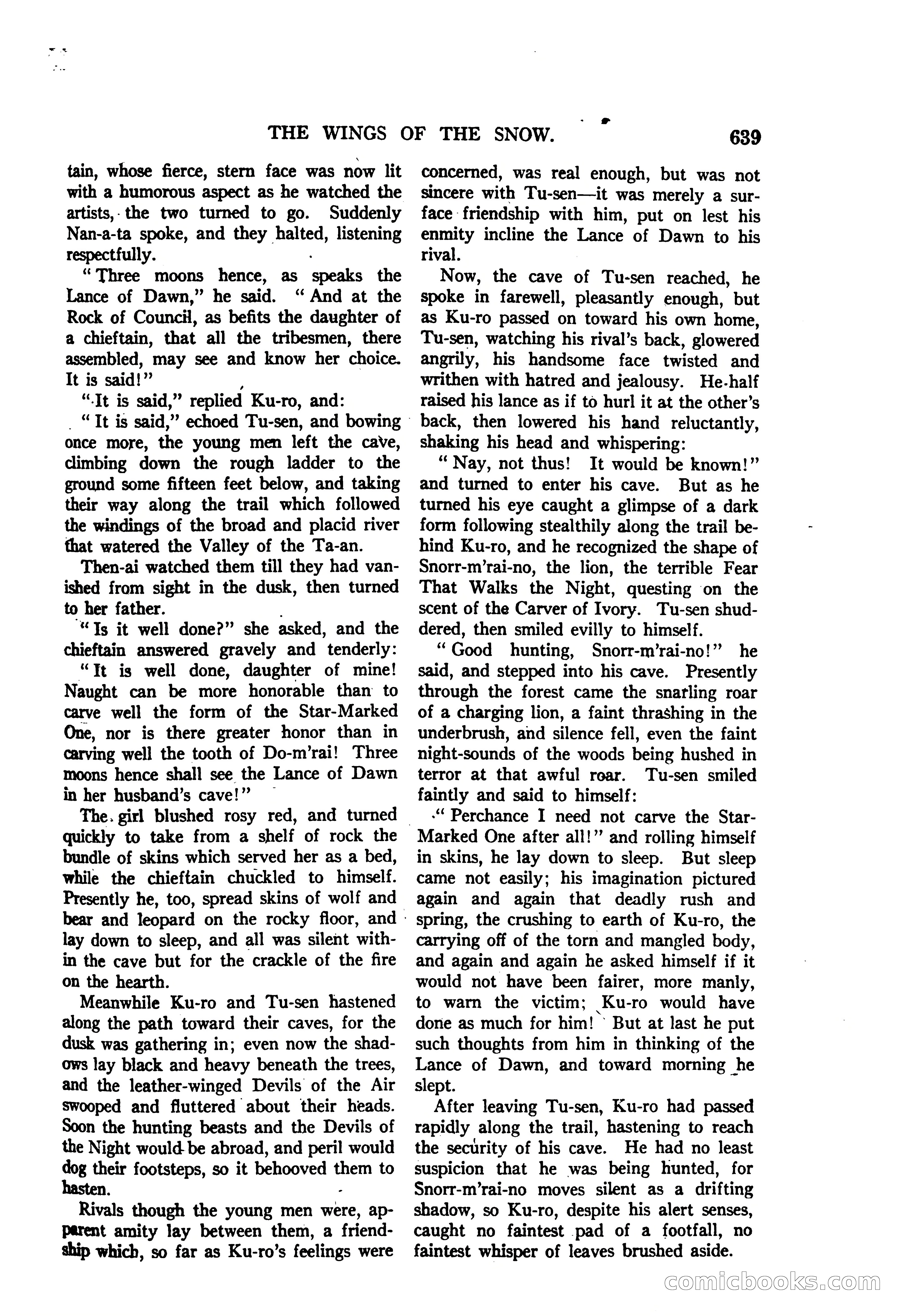 Argosy All-Story Weekly — "The Purple Limited" — page 73 of 208