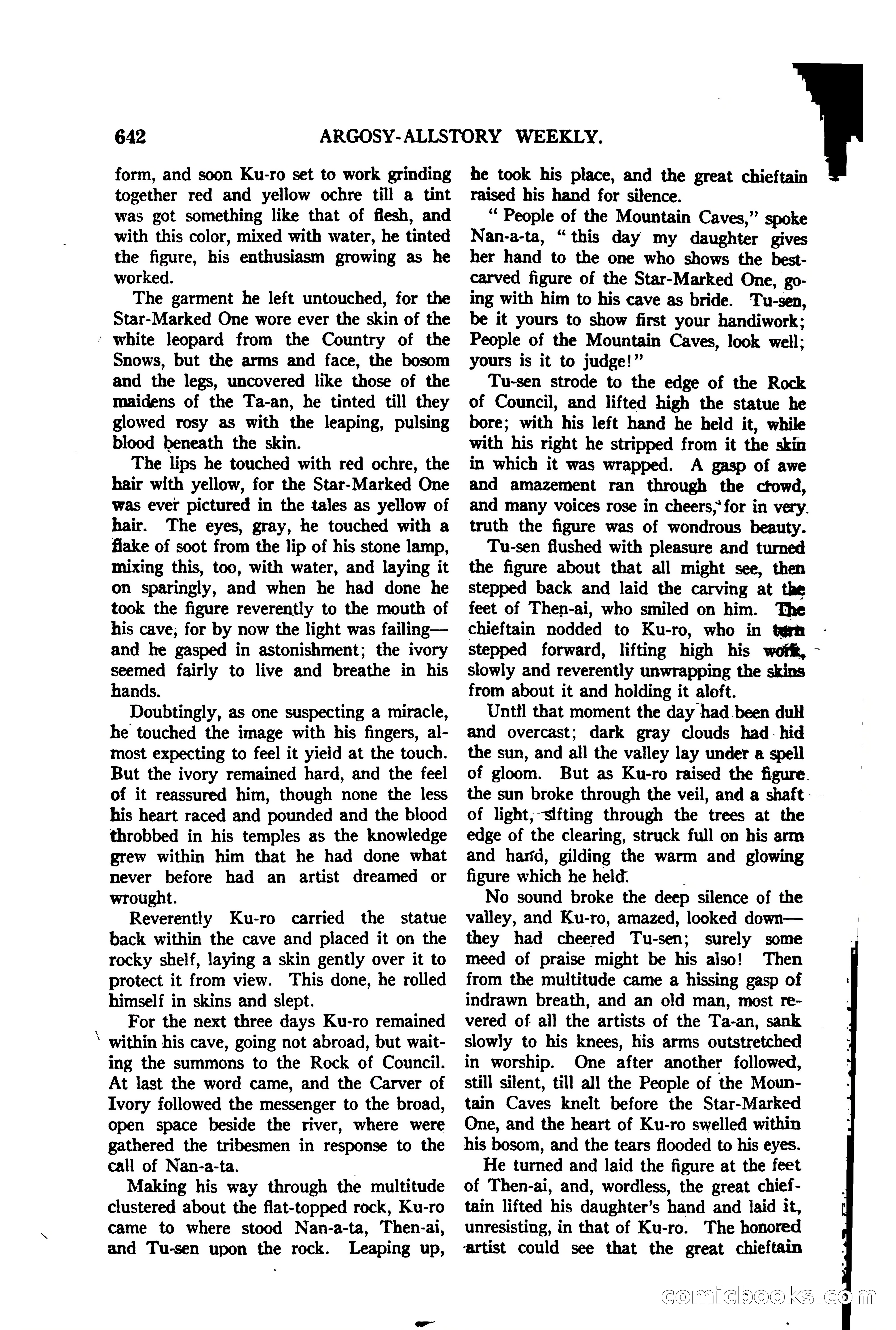 Argosy All-Story Weekly — "The Purple Limited" — page 76 of 208