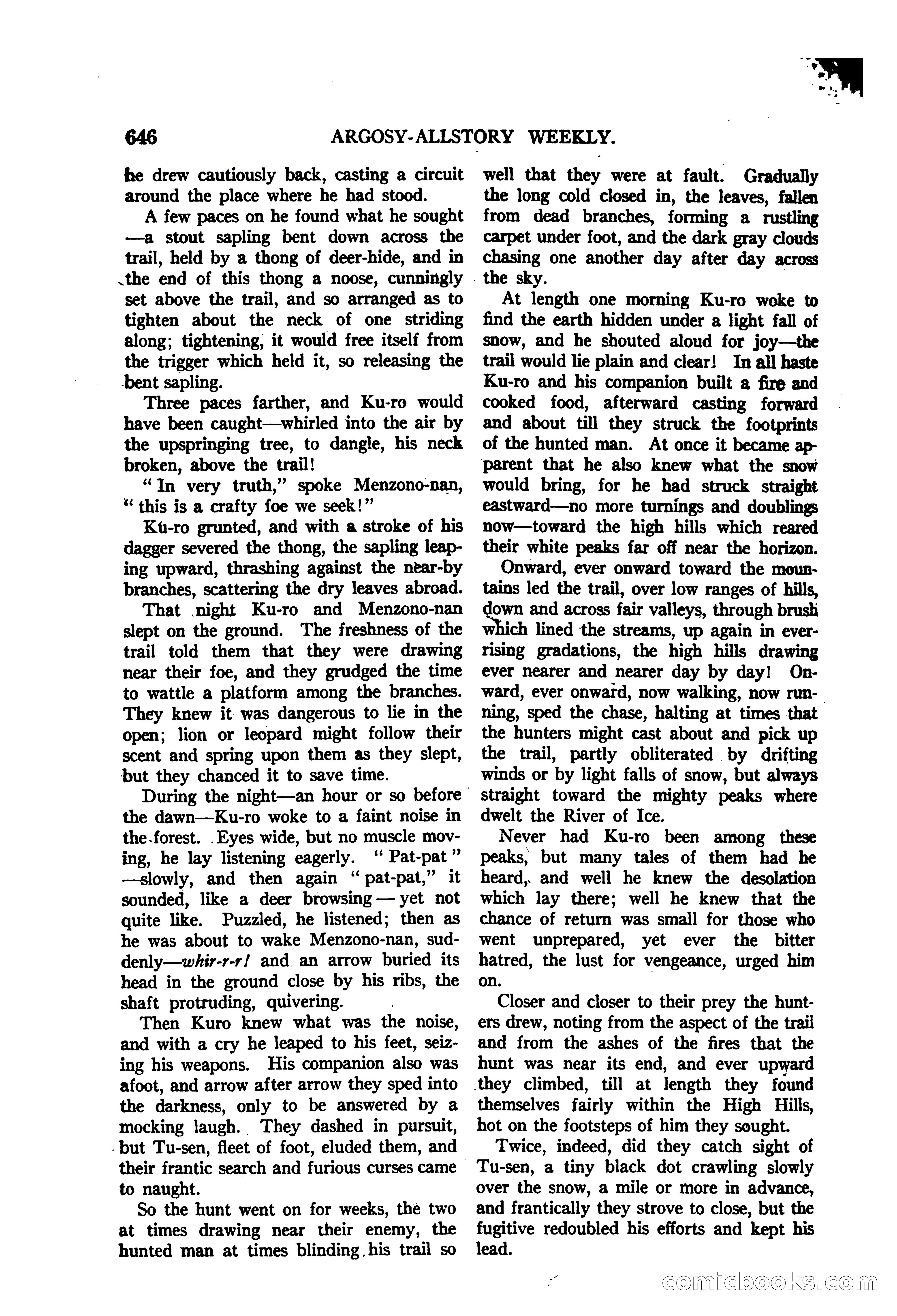 Argosy All-Story Weekly — "The Purple Limited" — page 80 of 208