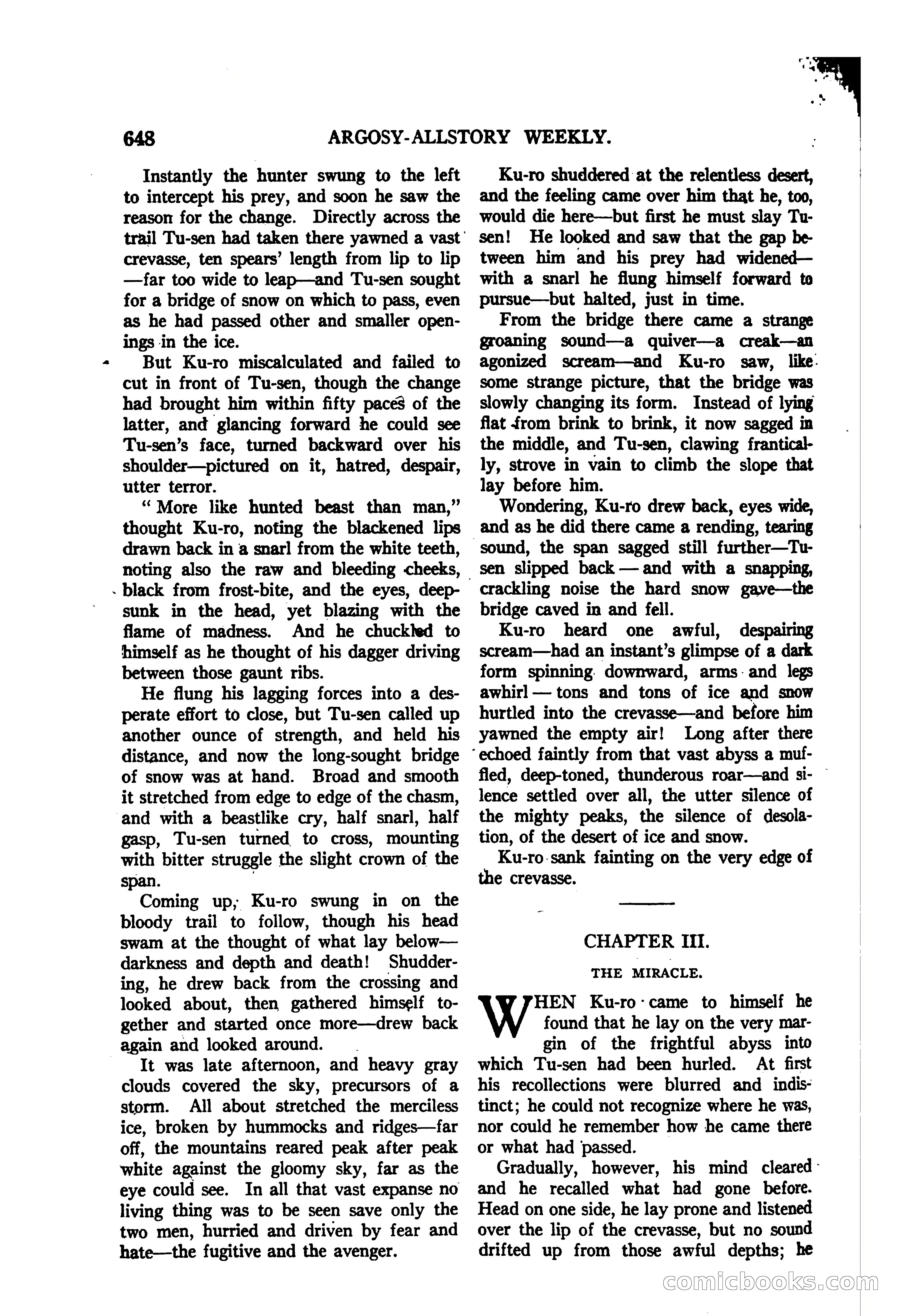 Argosy All-Story Weekly — "The Purple Limited" — page 82 of 208