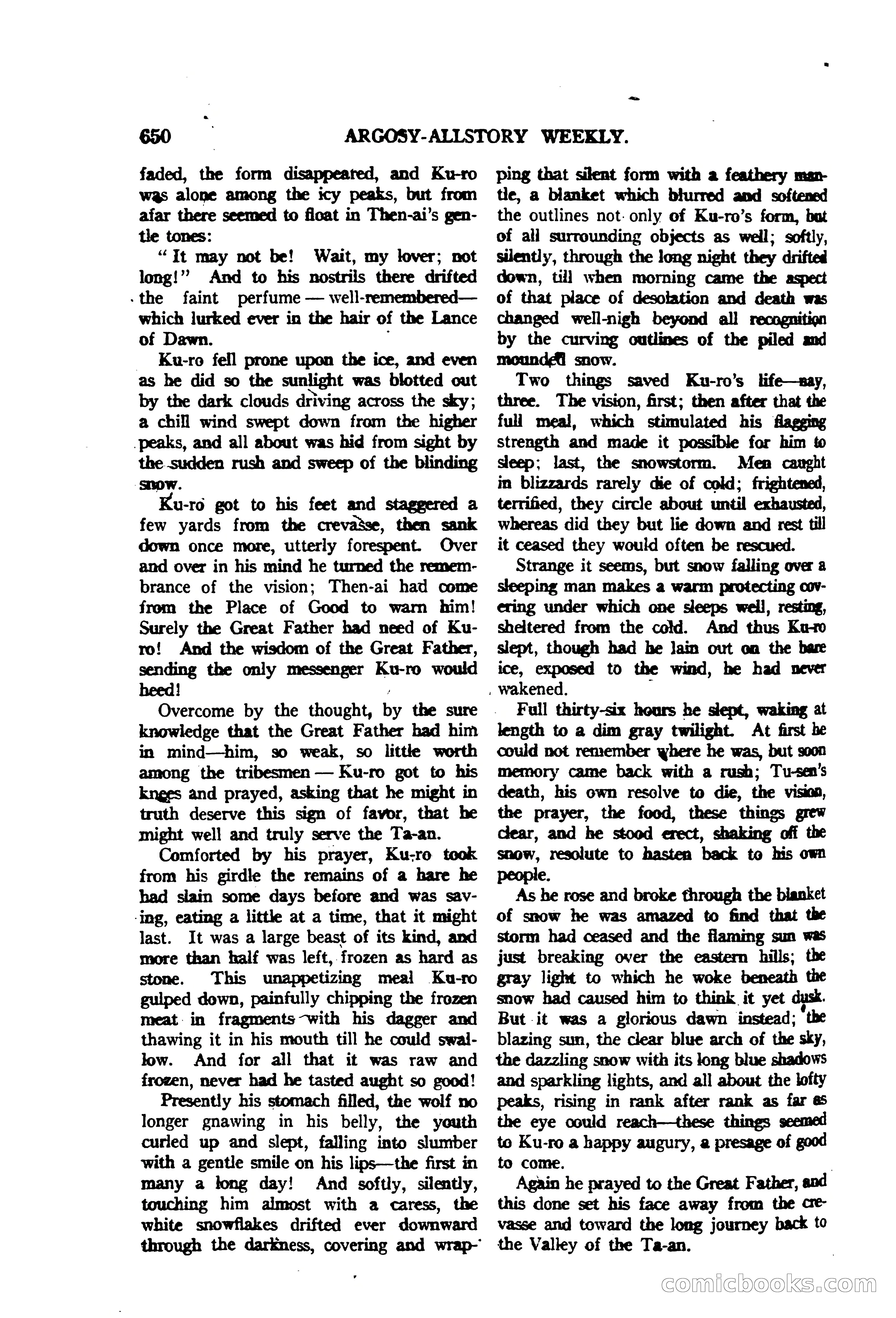 Argosy All-Story Weekly — "The Purple Limited" — page 84 of 208