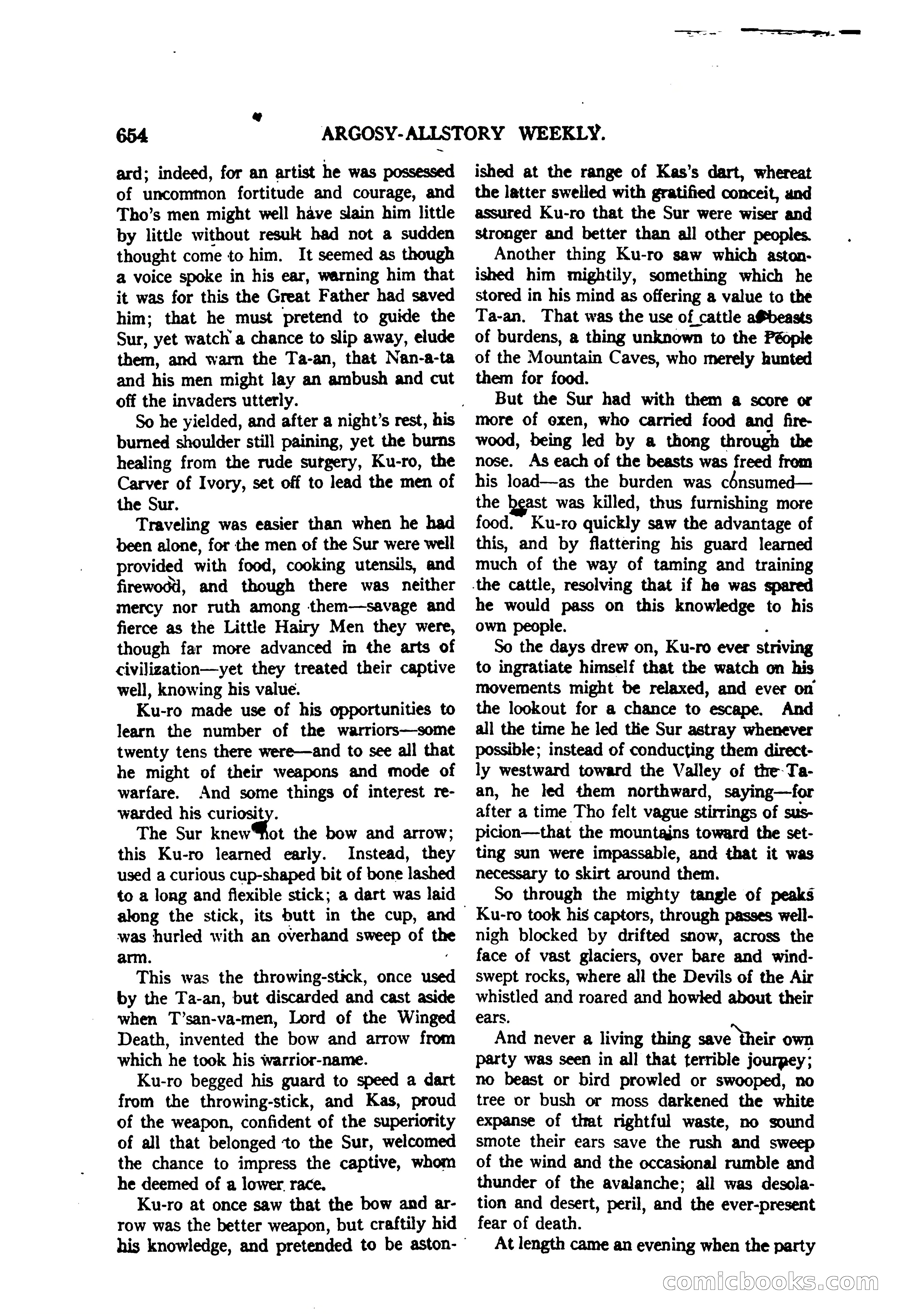 Argosy All-Story Weekly — "The Purple Limited" — page 88 of 208