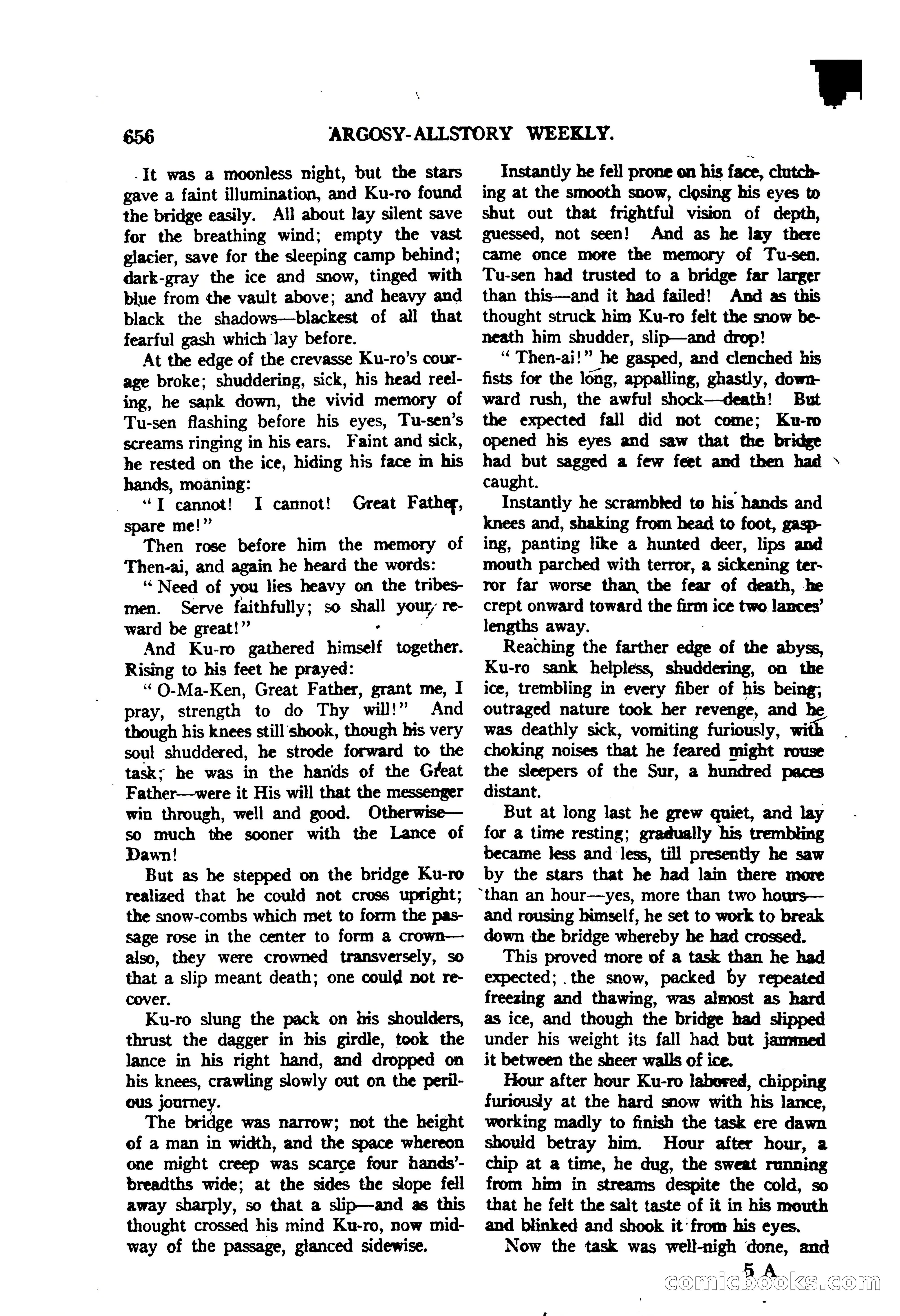 Argosy All-Story Weekly — "The Purple Limited" — page 90 of 208