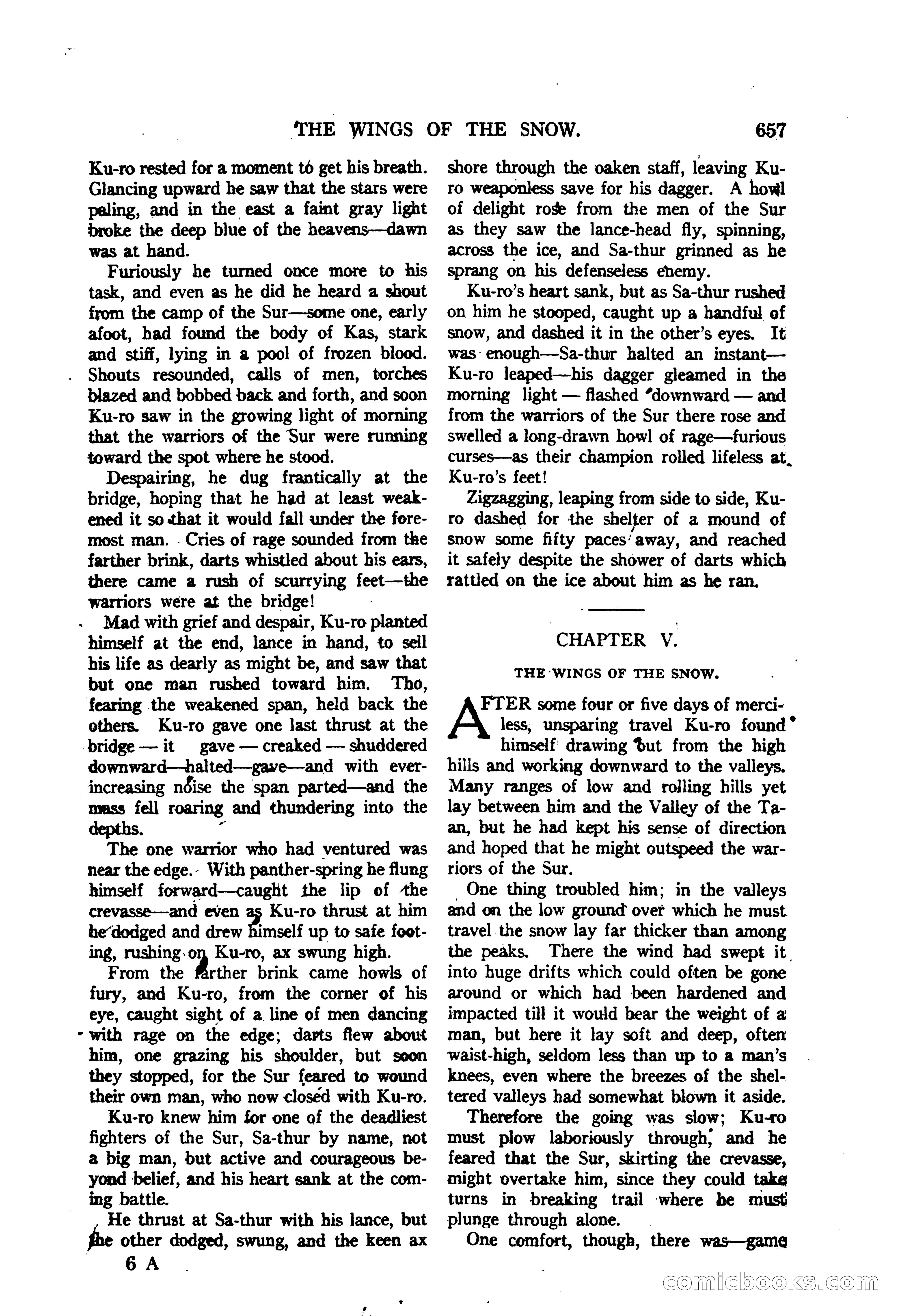 Argosy All-Story Weekly — "The Purple Limited" — page 91 of 208