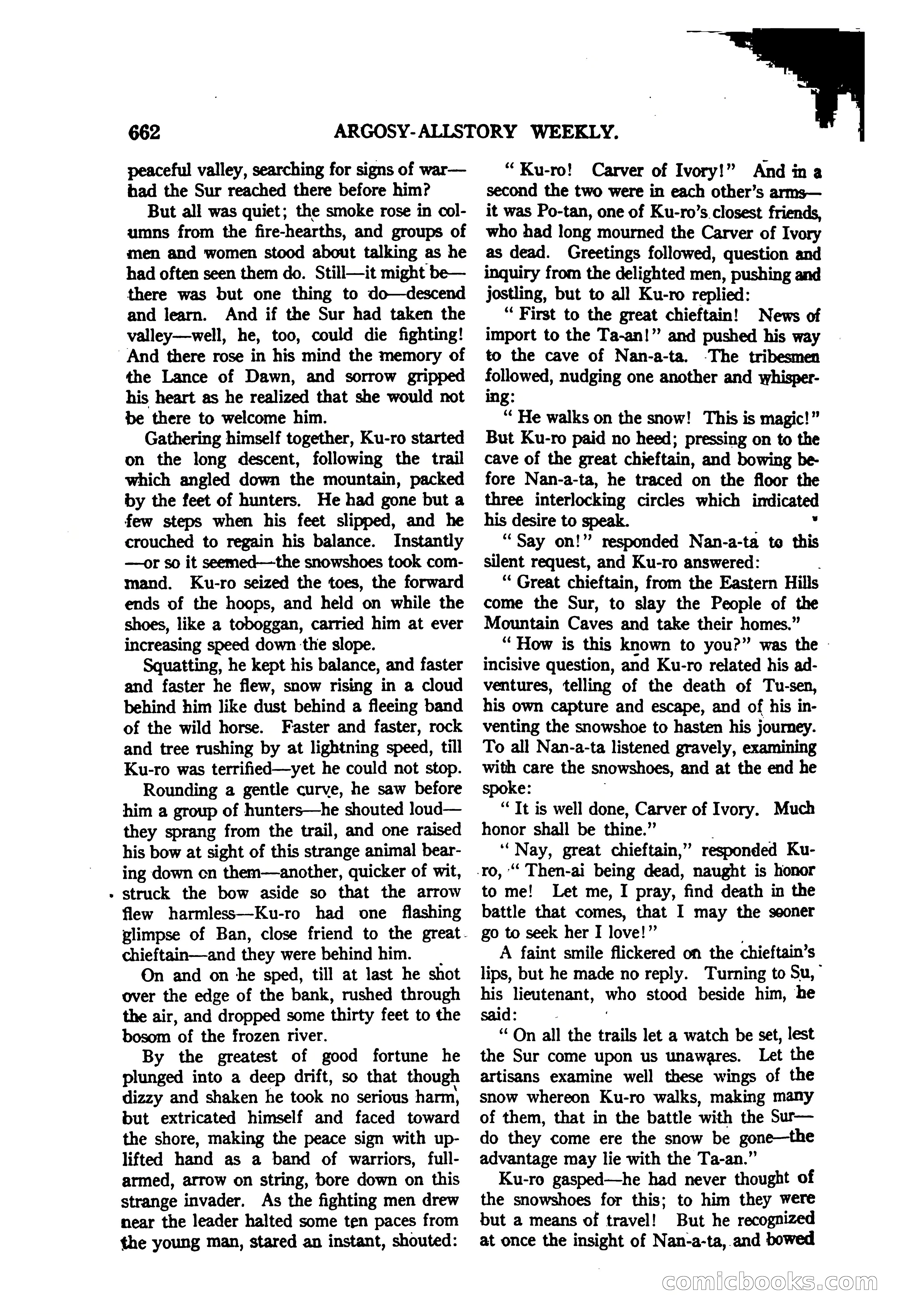 Argosy All-Story Weekly — "The Purple Limited" — page 96 of 208