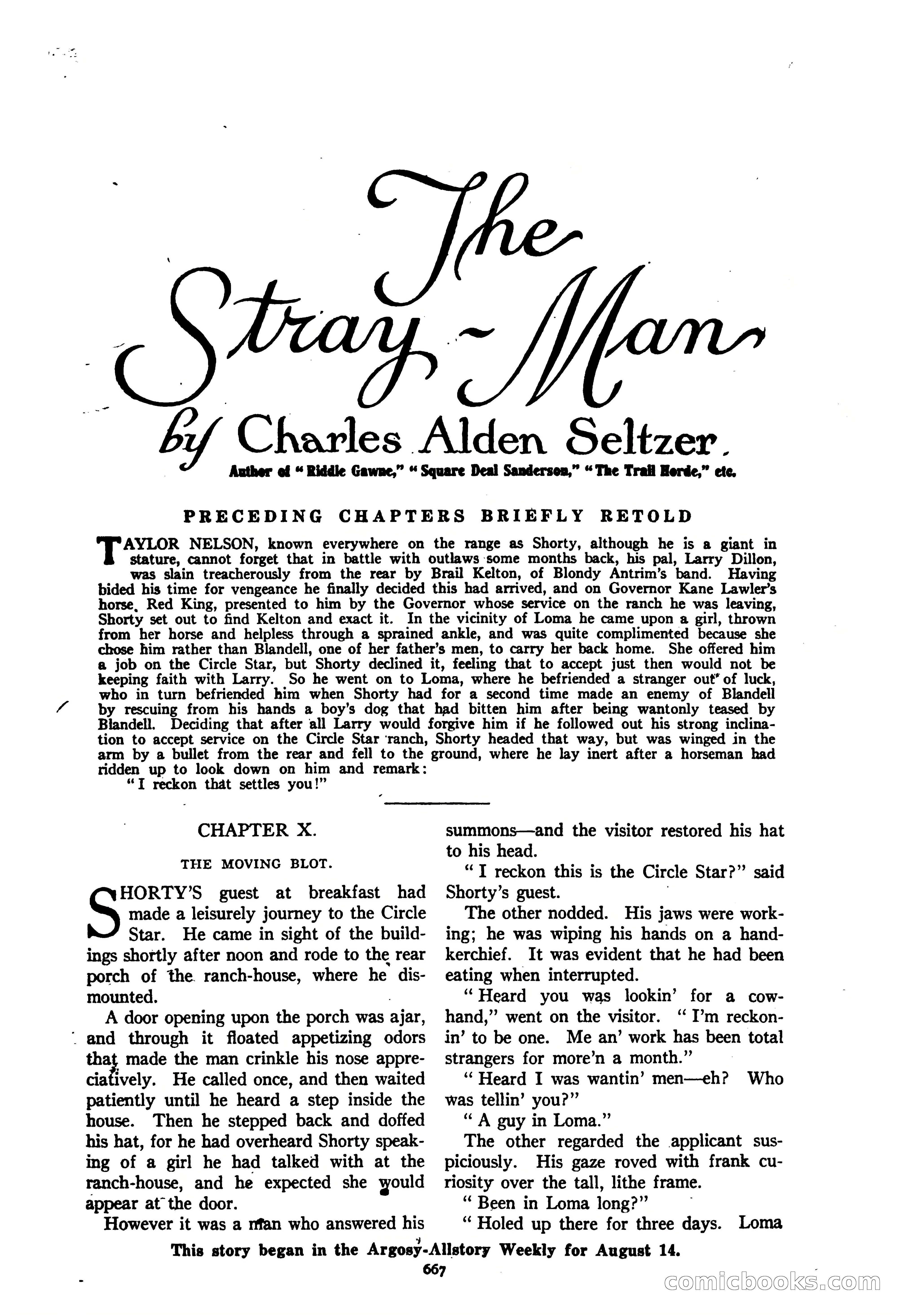 Argosy All-Story Weekly — "The Purple Limited" — page 101 of 208