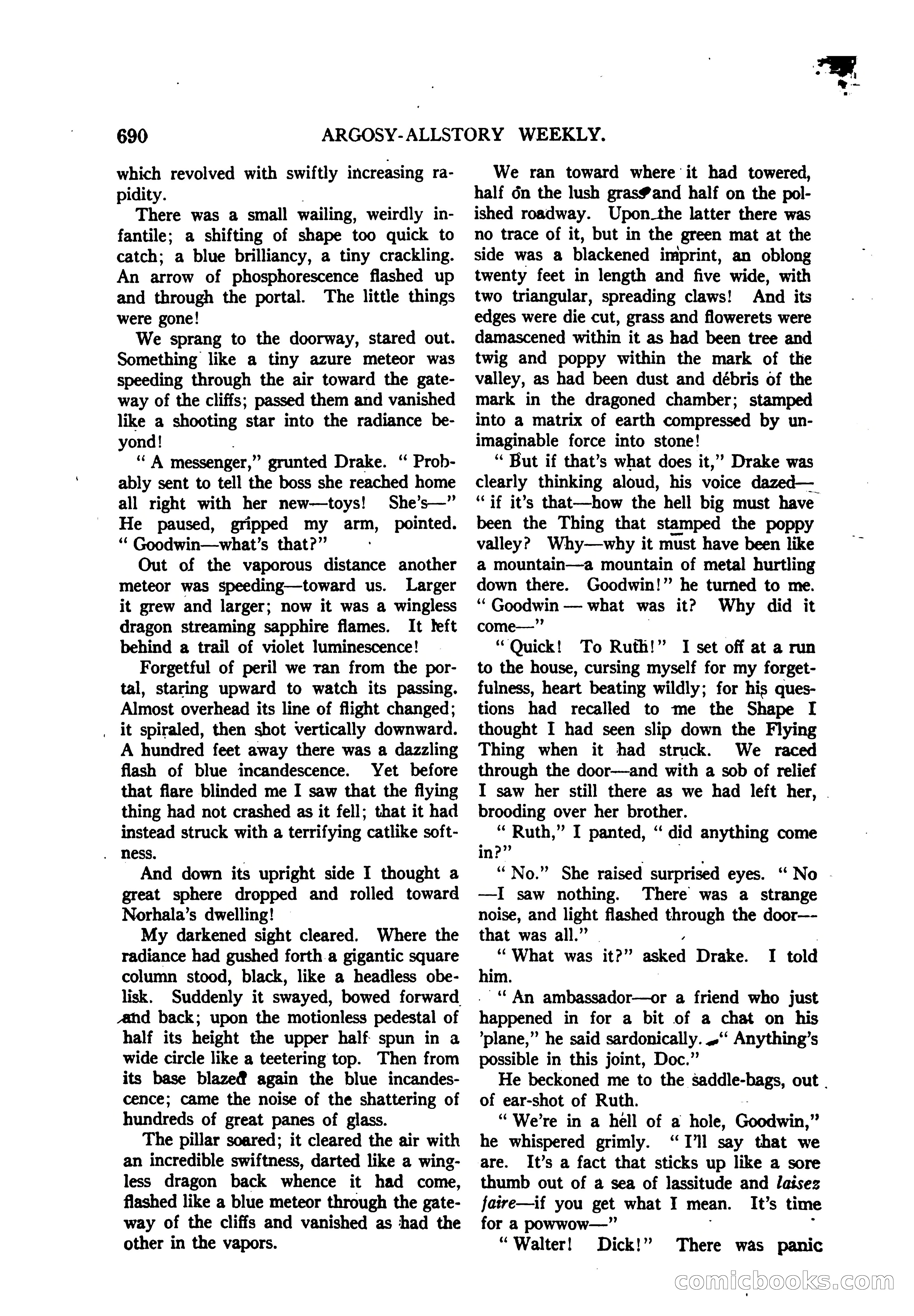 Argosy All-Story Weekly — "The Purple Limited" — page 124 of 208