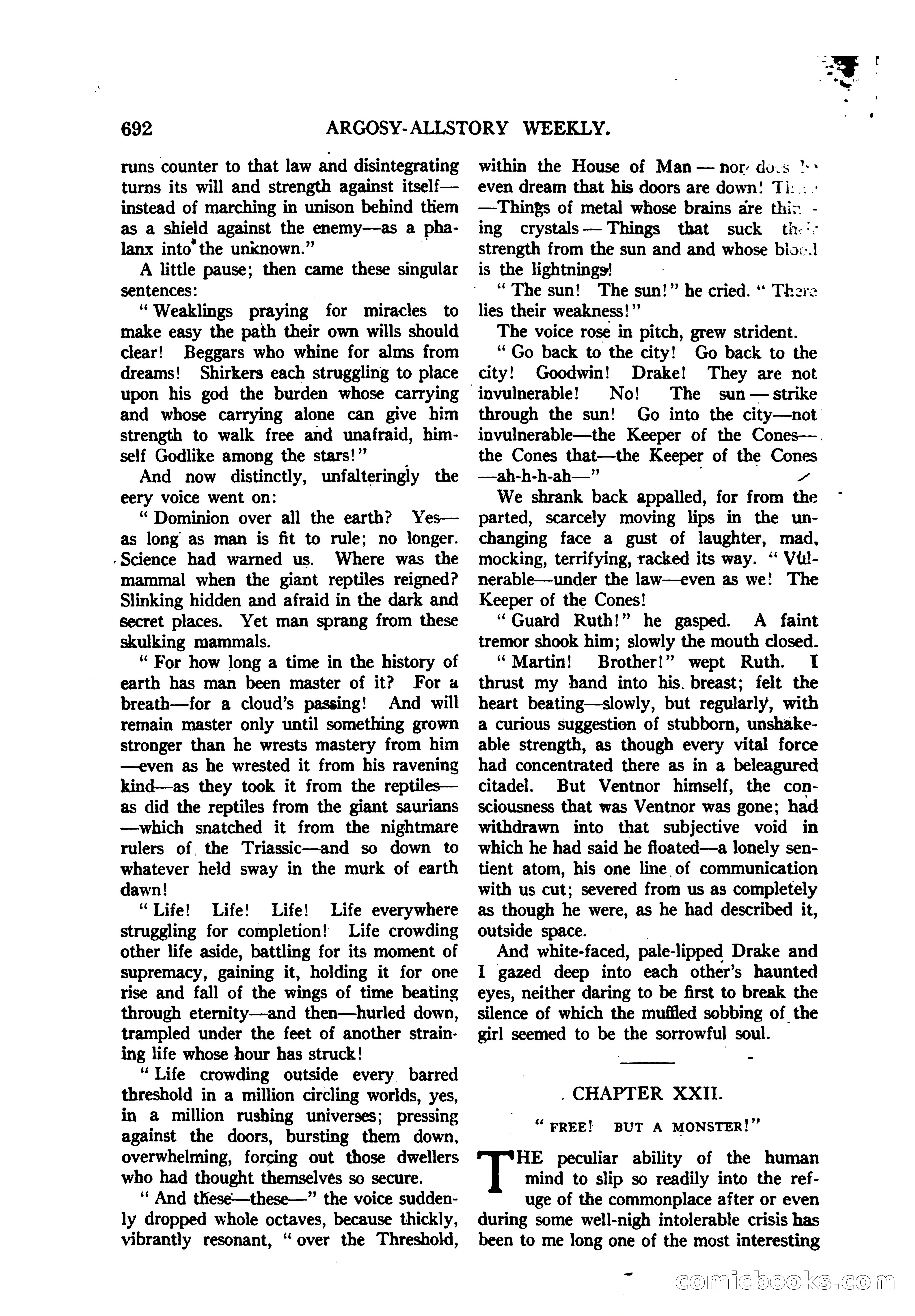 Argosy All-Story Weekly — "The Purple Limited" — page 126 of 208