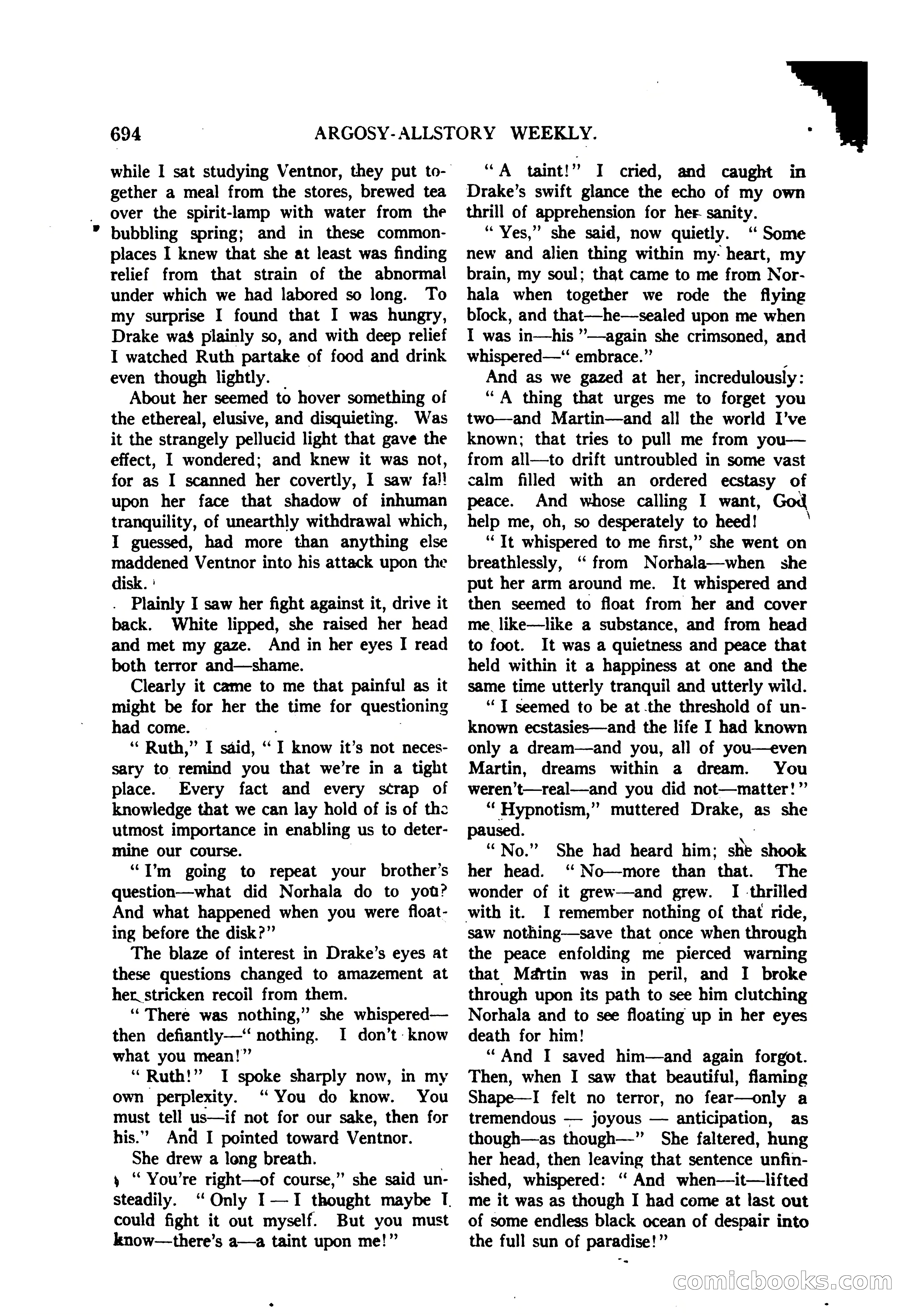 Argosy All-Story Weekly — "The Purple Limited" — page 128 of 208