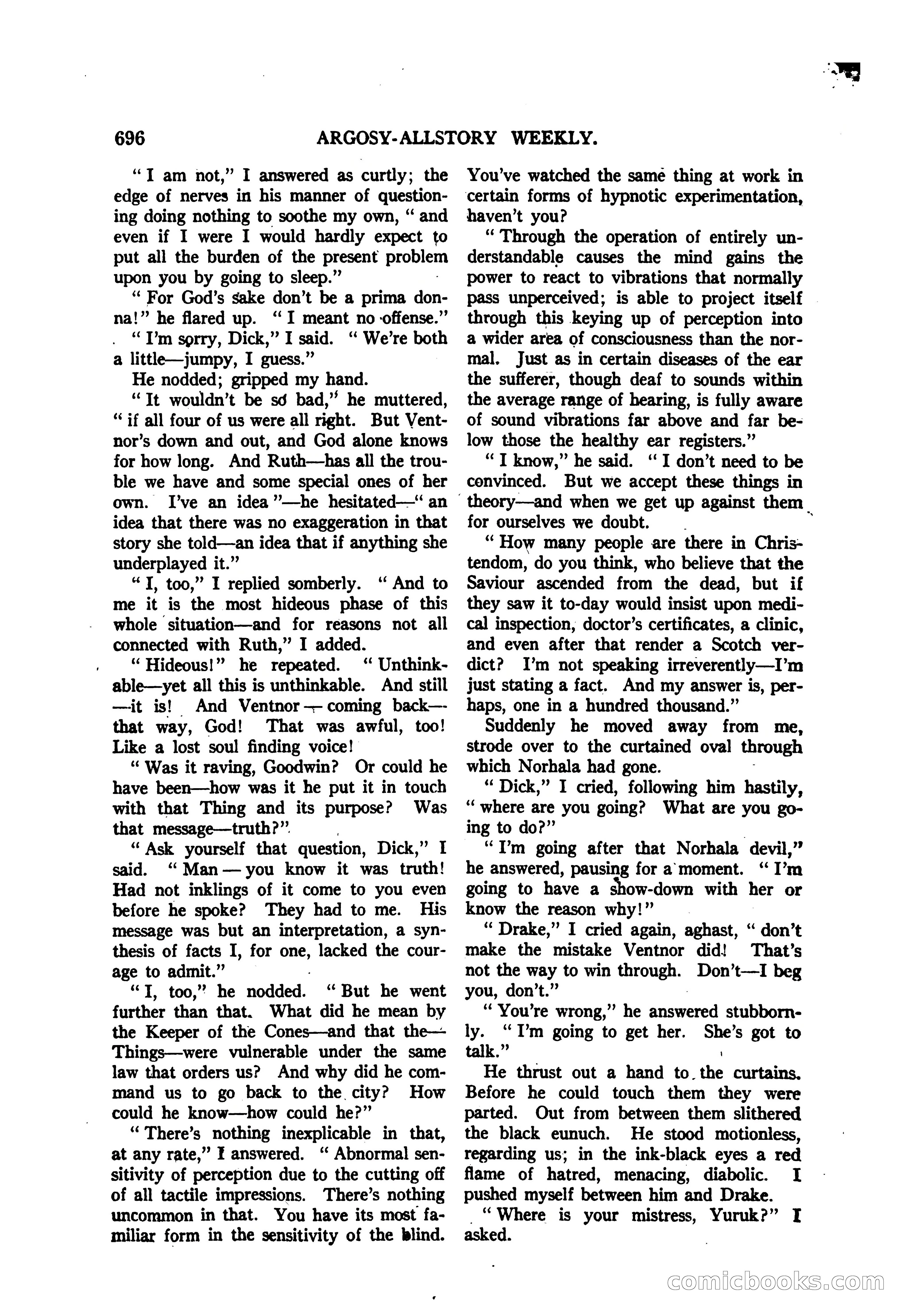 Argosy All-Story Weekly — "The Purple Limited" — page 130 of 208