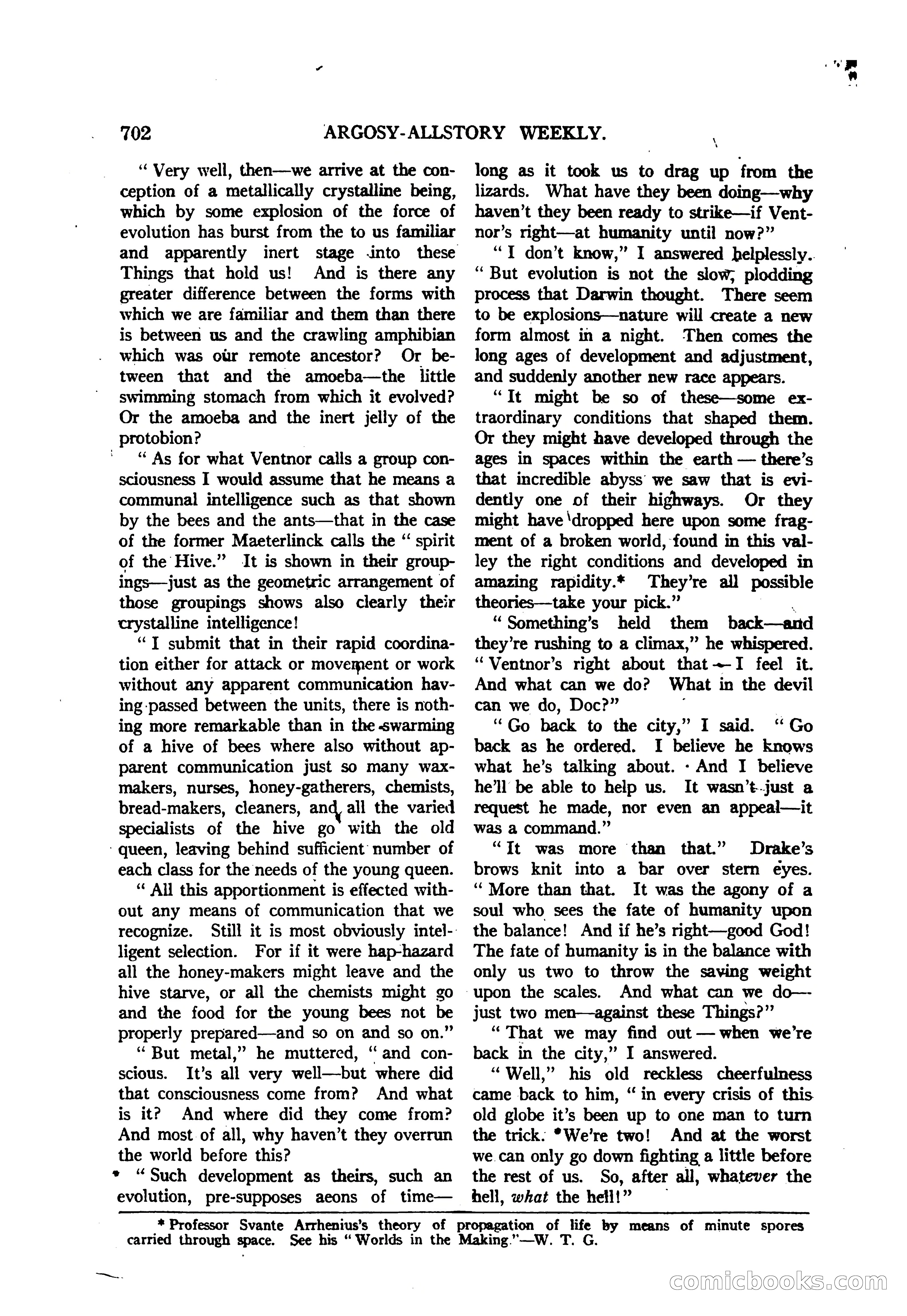 Argosy All-Story Weekly — "The Purple Limited" — page 136 of 208