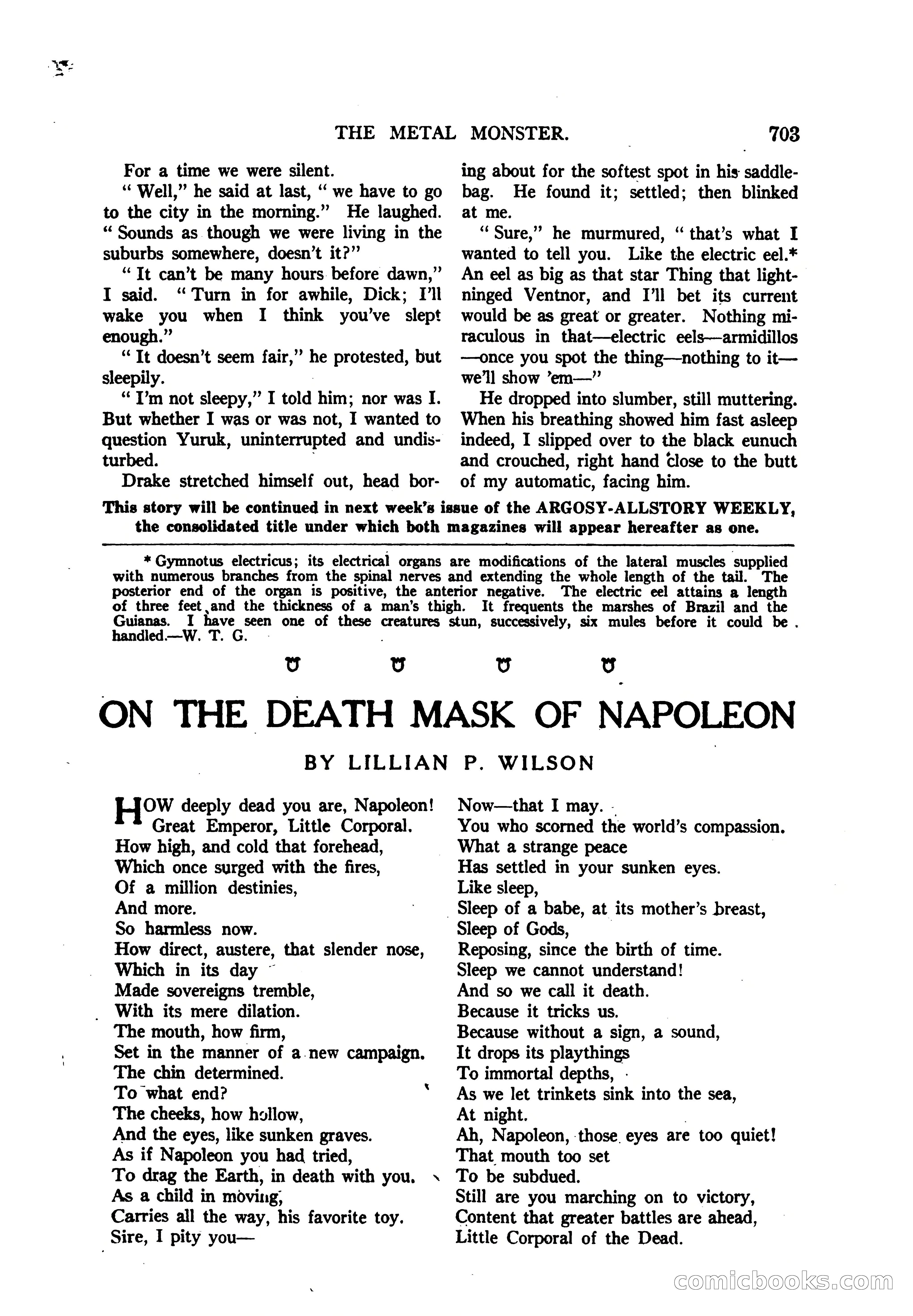 Argosy All-Story Weekly — "The Purple Limited" — page 137 of 208