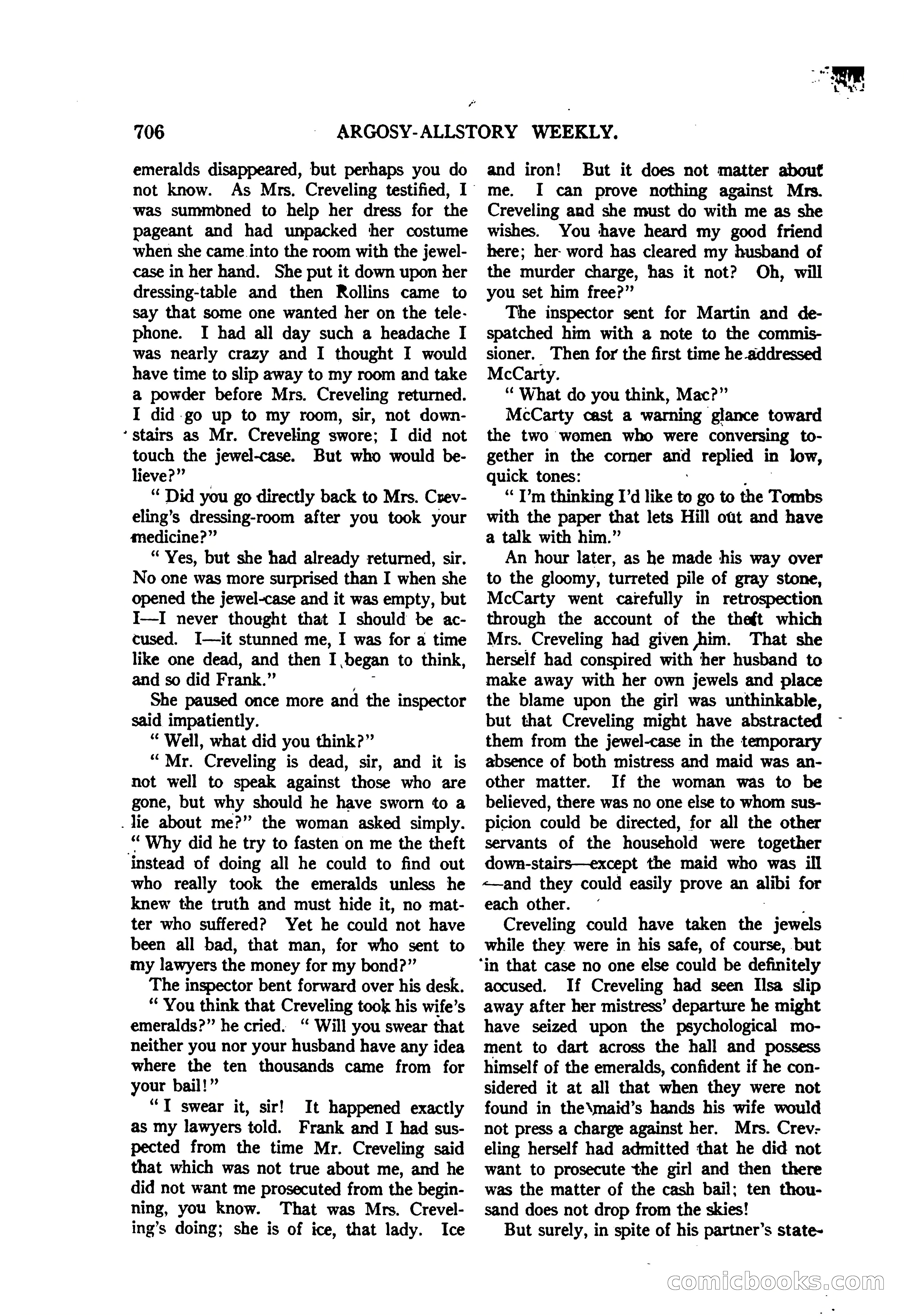 Argosy All-Story Weekly — "The Purple Limited" — page 140 of 208