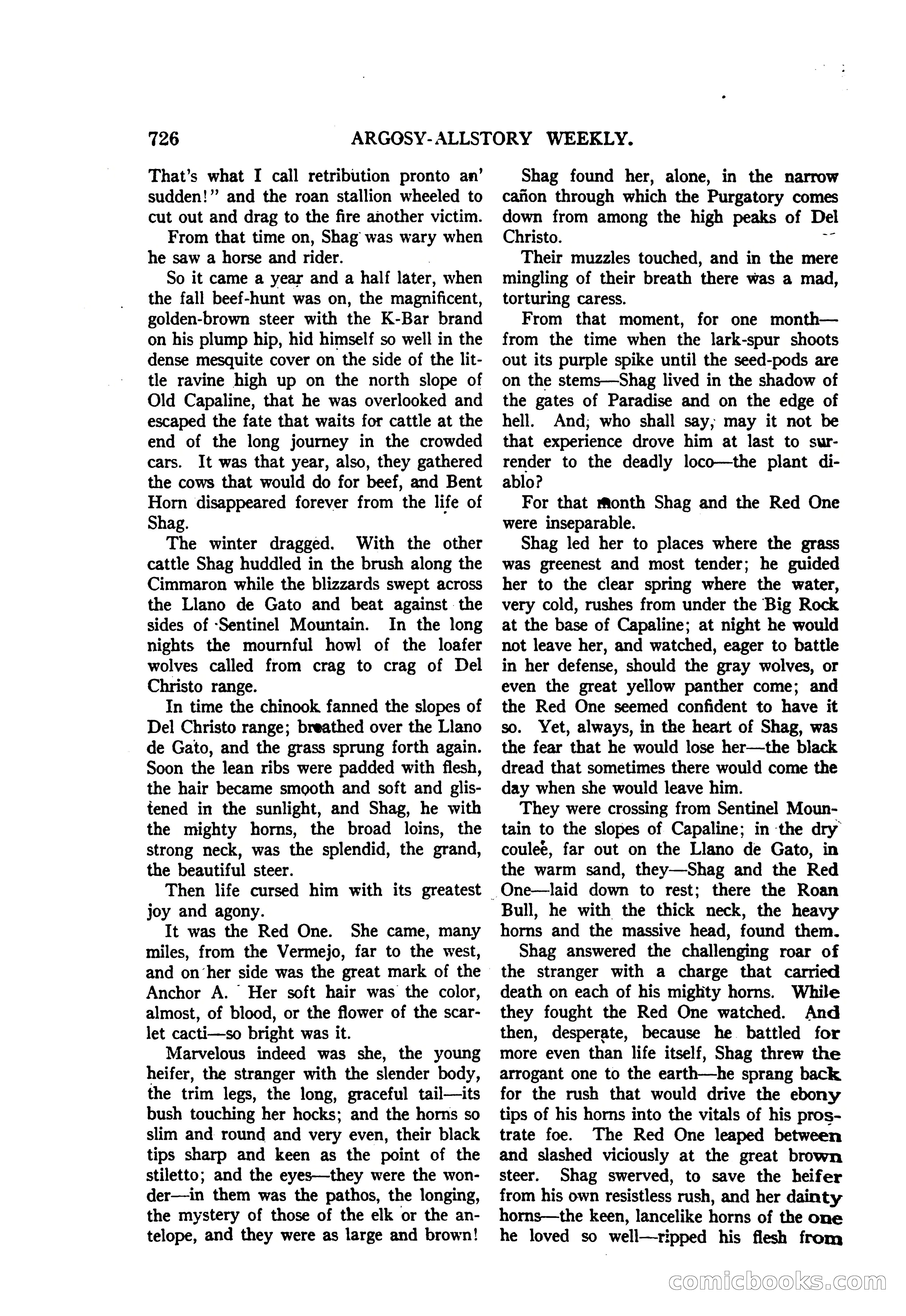 Argosy All-Story Weekly — "The Purple Limited" — page 160 of 208