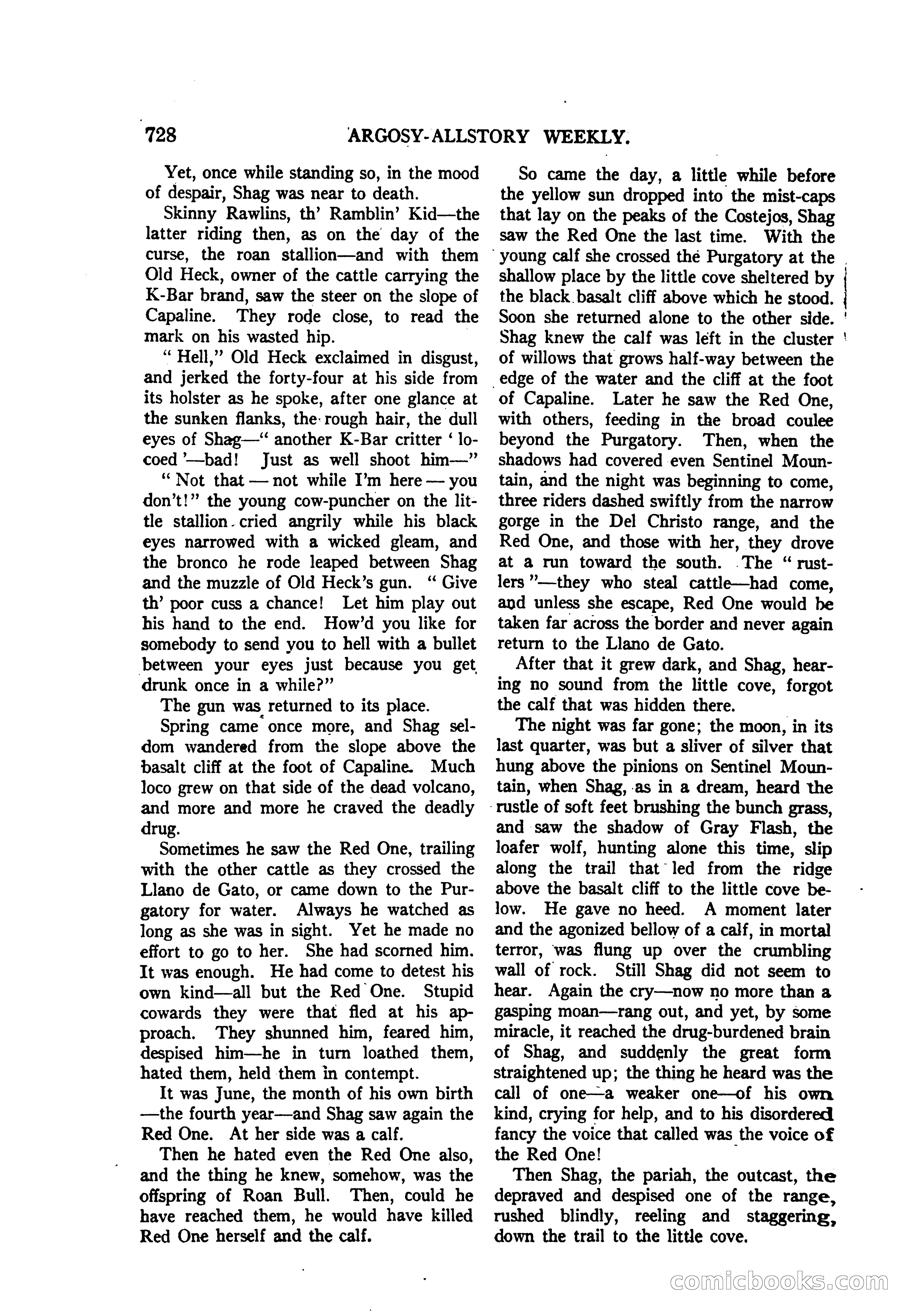 Argosy All-Story Weekly — "The Purple Limited" — page 162 of 208