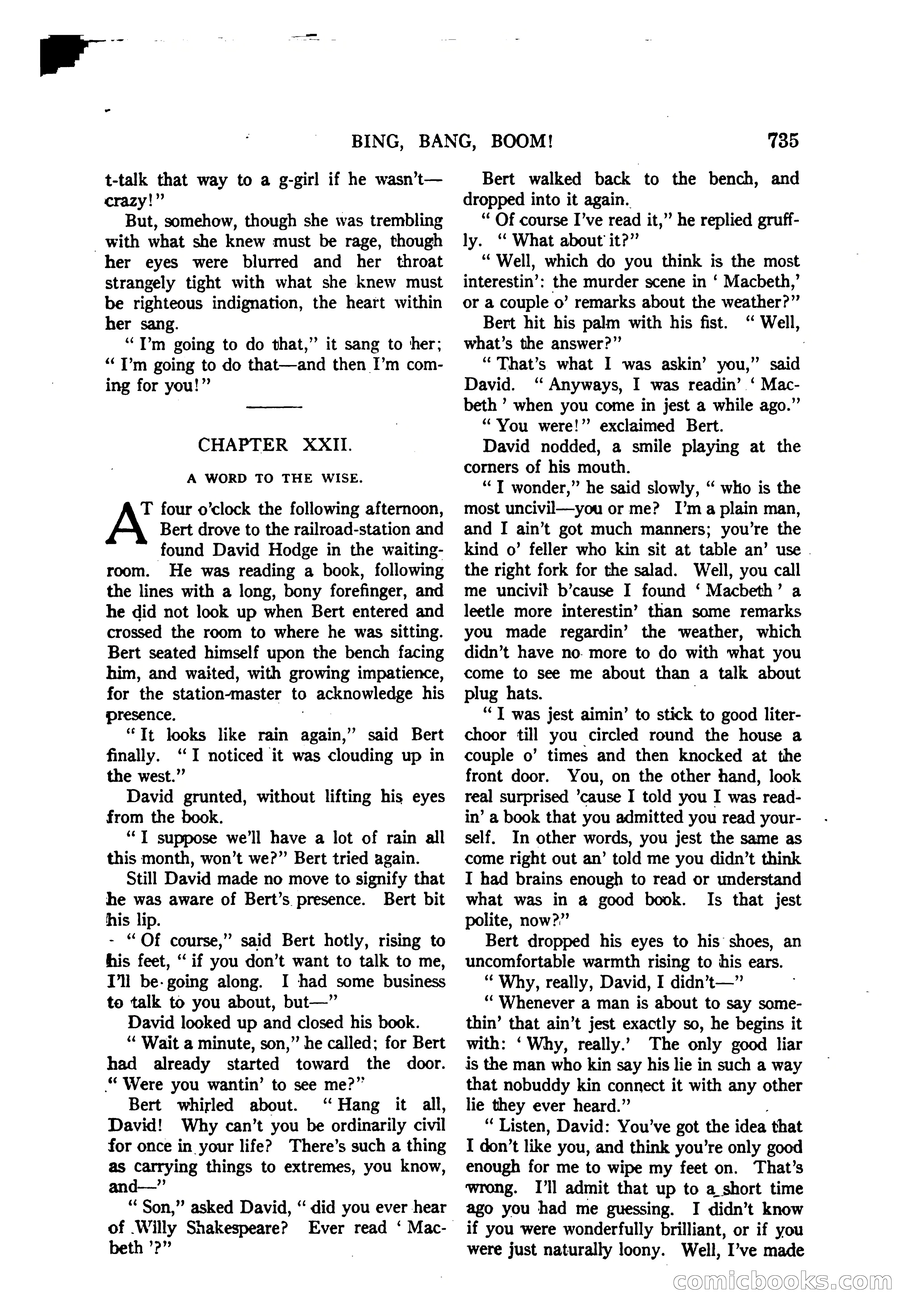 Argosy All-Story Weekly — "The Purple Limited" — page 169 of 208