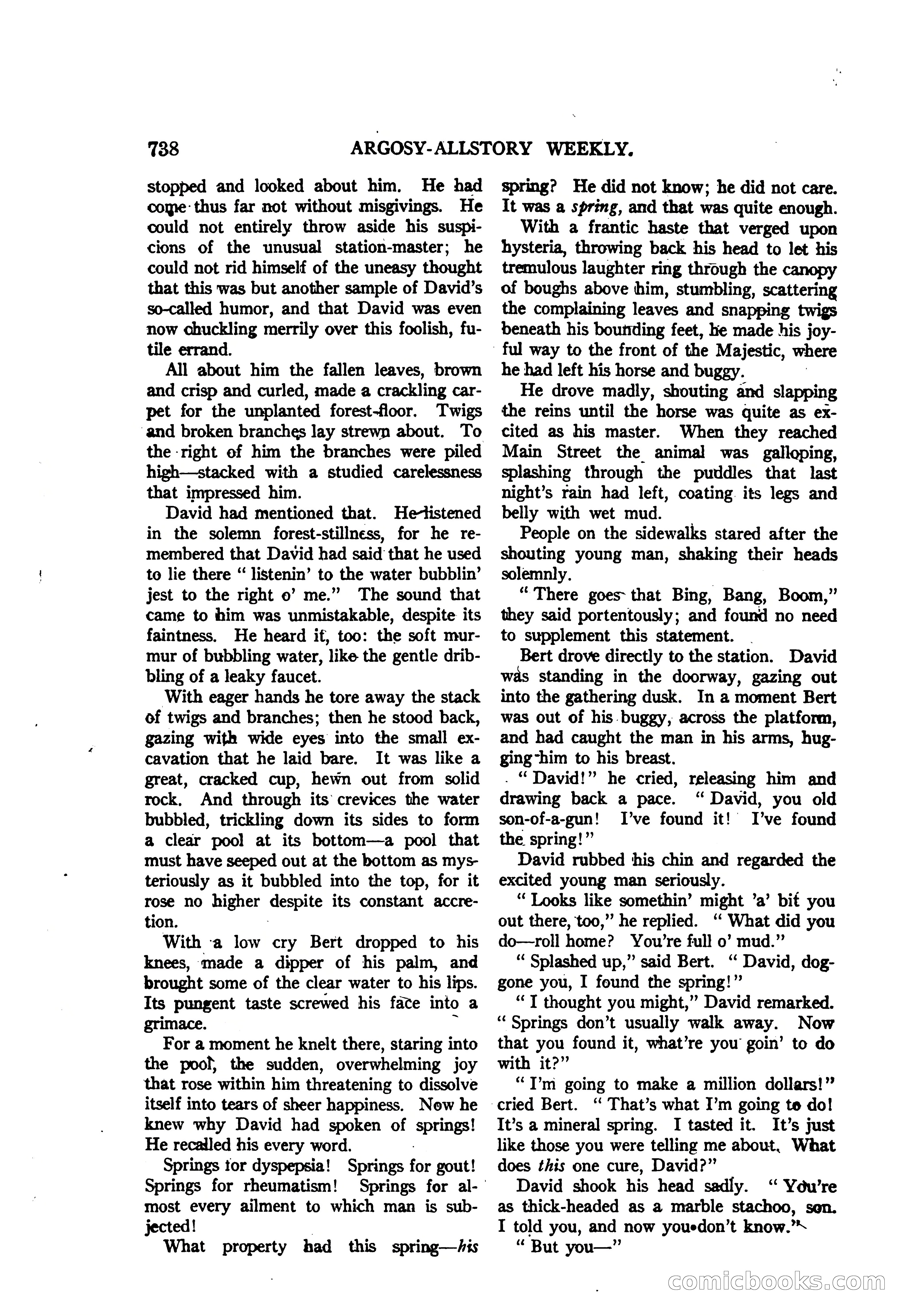 Argosy All-Story Weekly — "The Purple Limited" — page 172 of 208