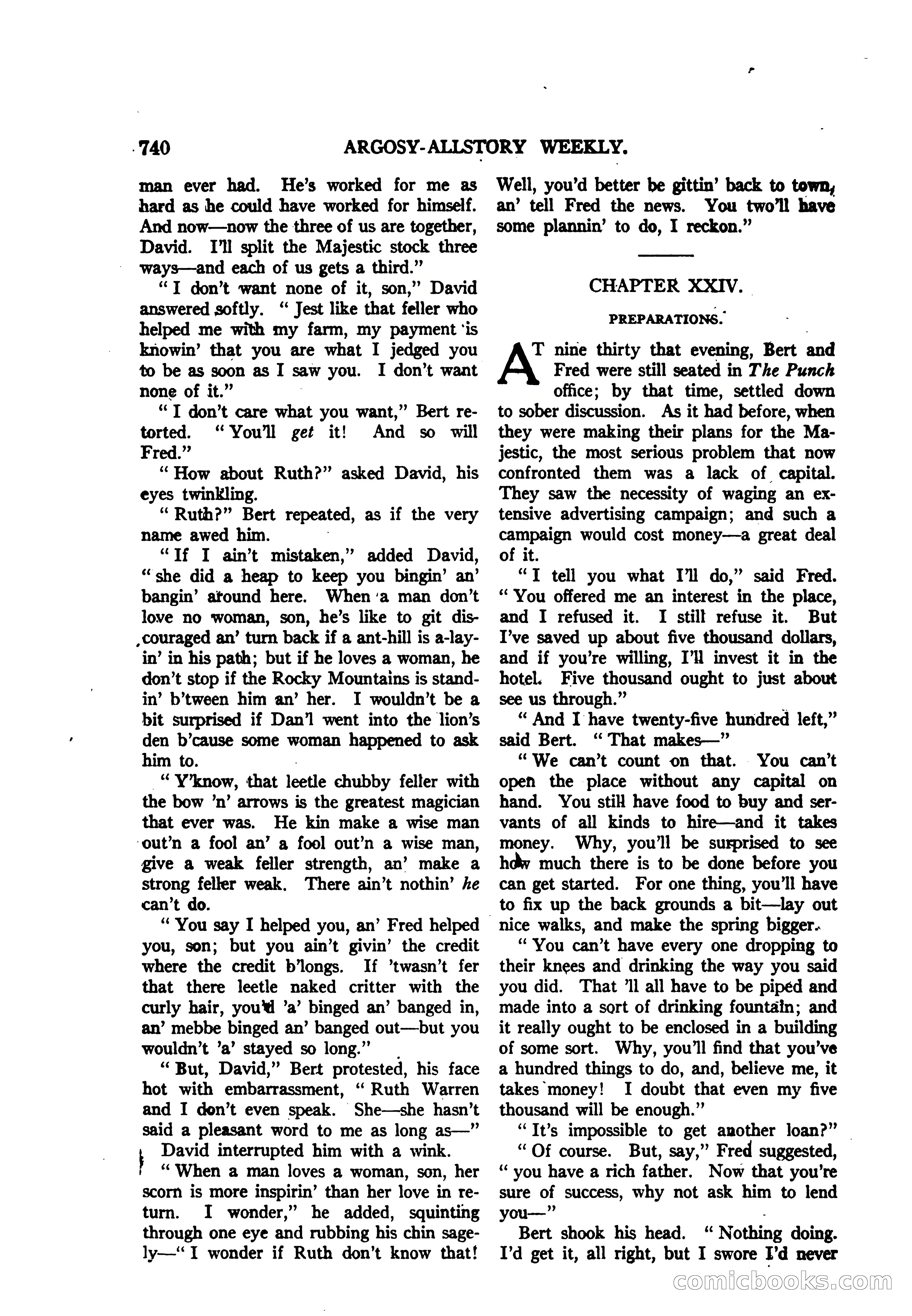 Argosy All-Story Weekly — "The Purple Limited" — page 174 of 208
