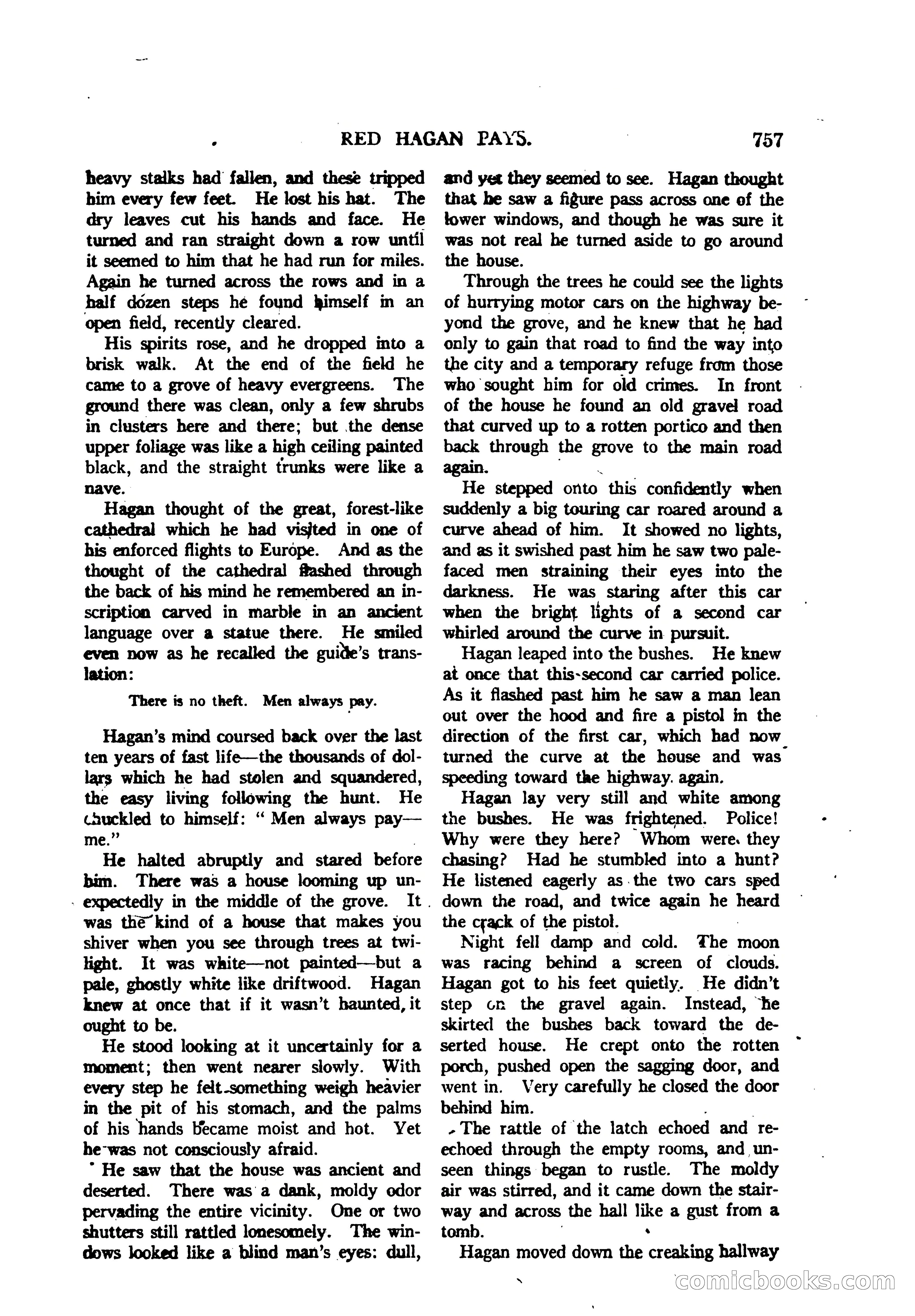 Argosy All-Story Weekly — "The Purple Limited" — page 191 of 208