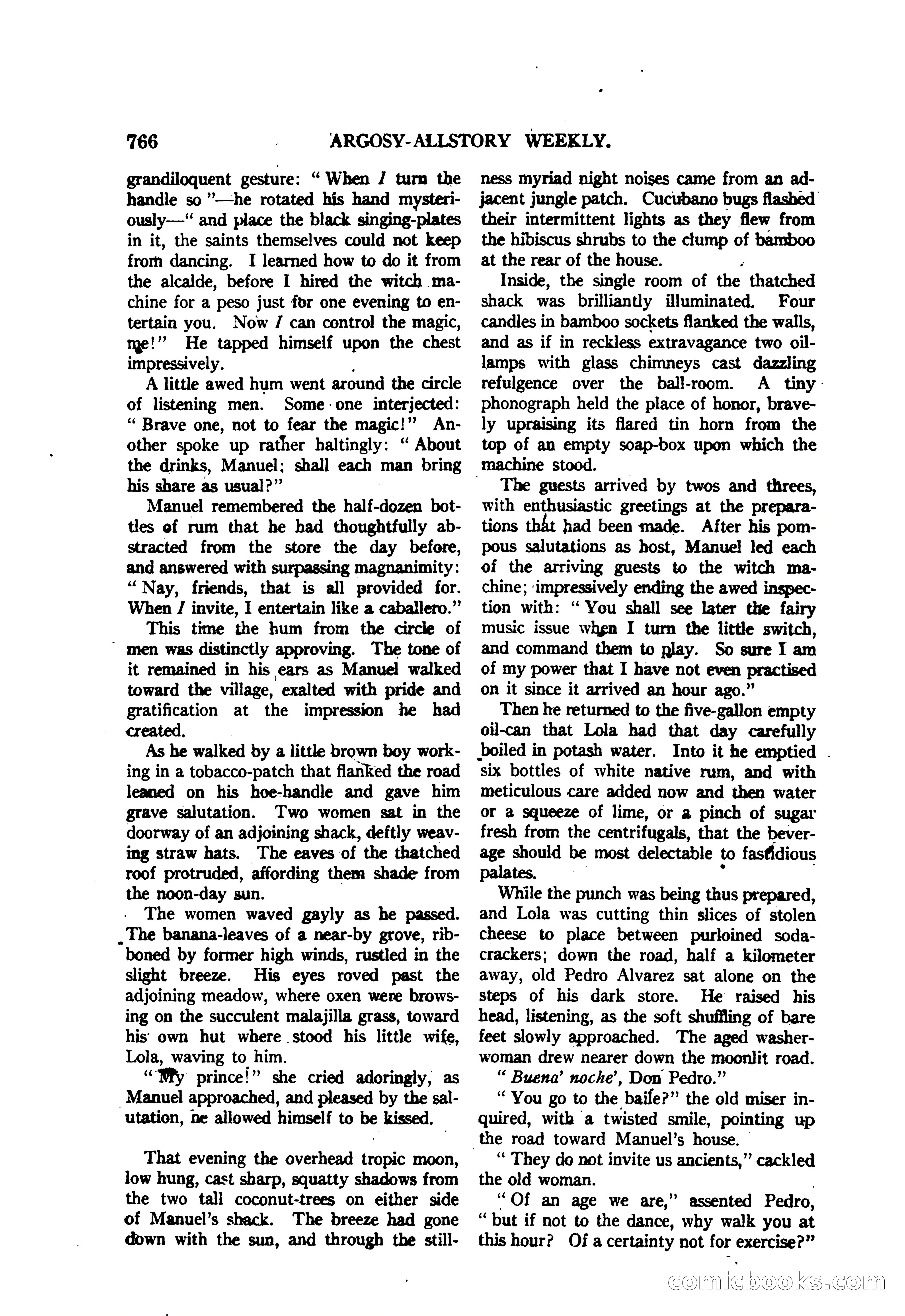 Argosy All-Story Weekly — "The Purple Limited" — page 200 of 208