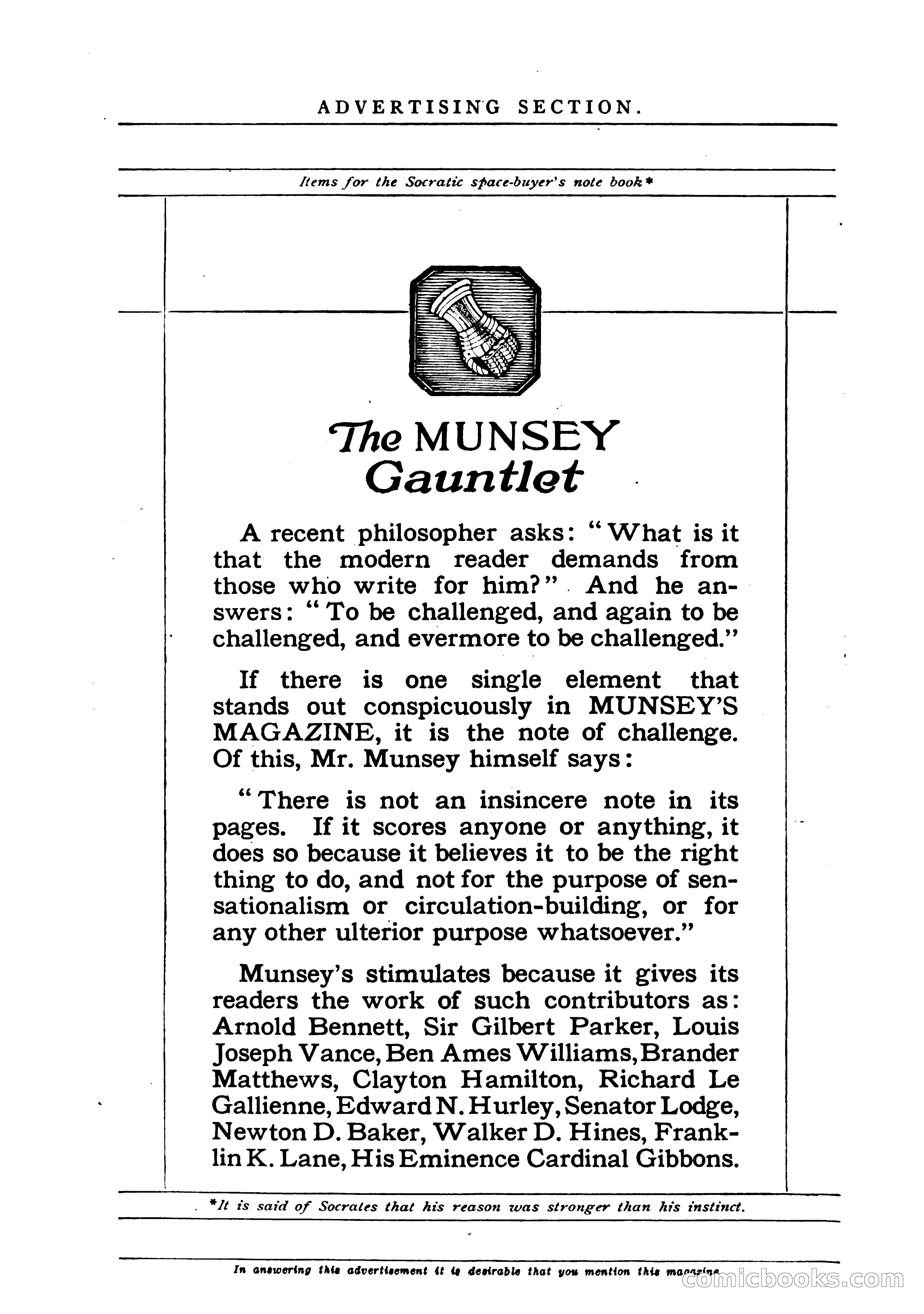 Argosy All-Story Weekly — "The Purple Limited" — page 204 of 208