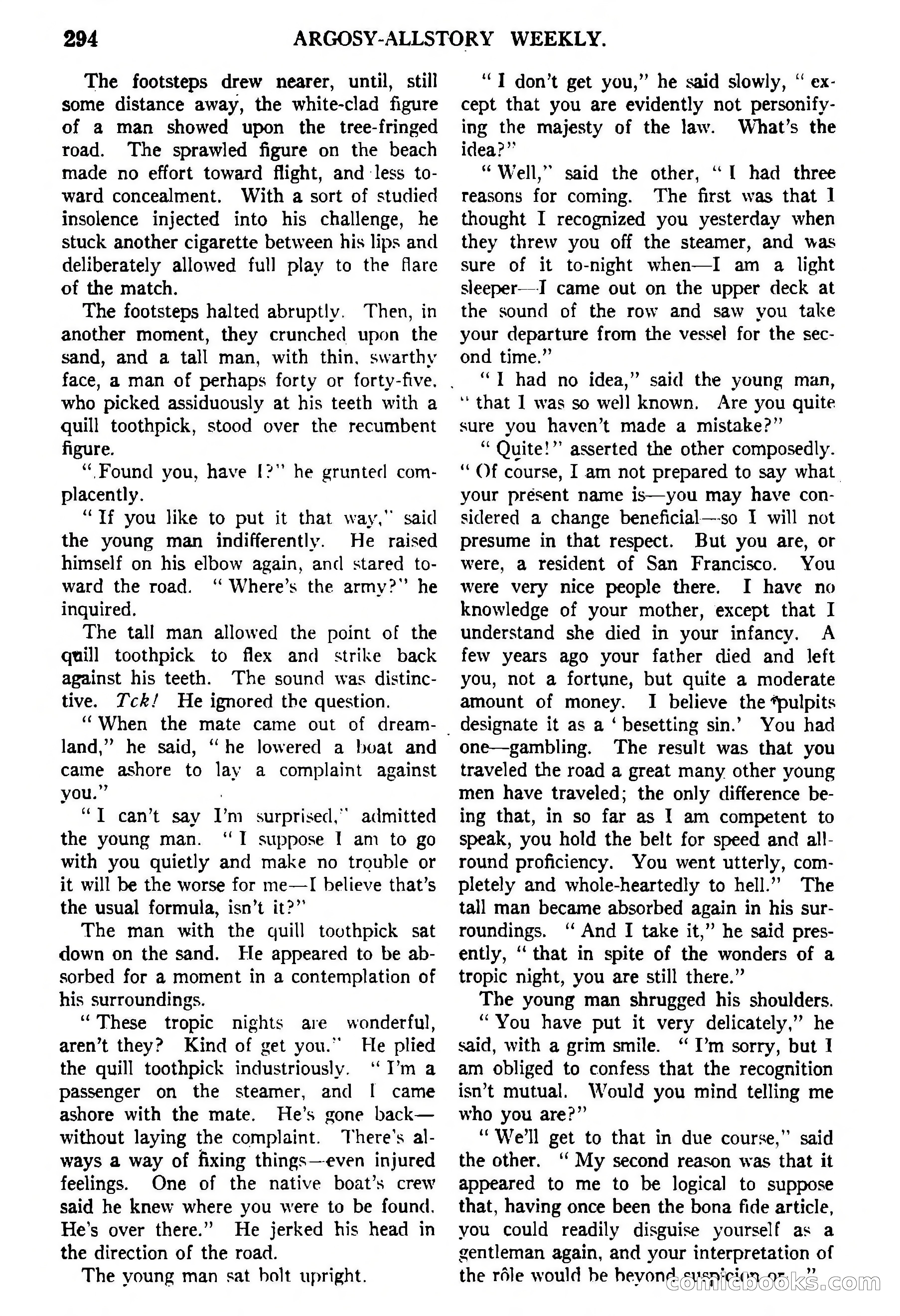 Argosy All-Story Weekly, February 5, 1921 — page 8 of 146
