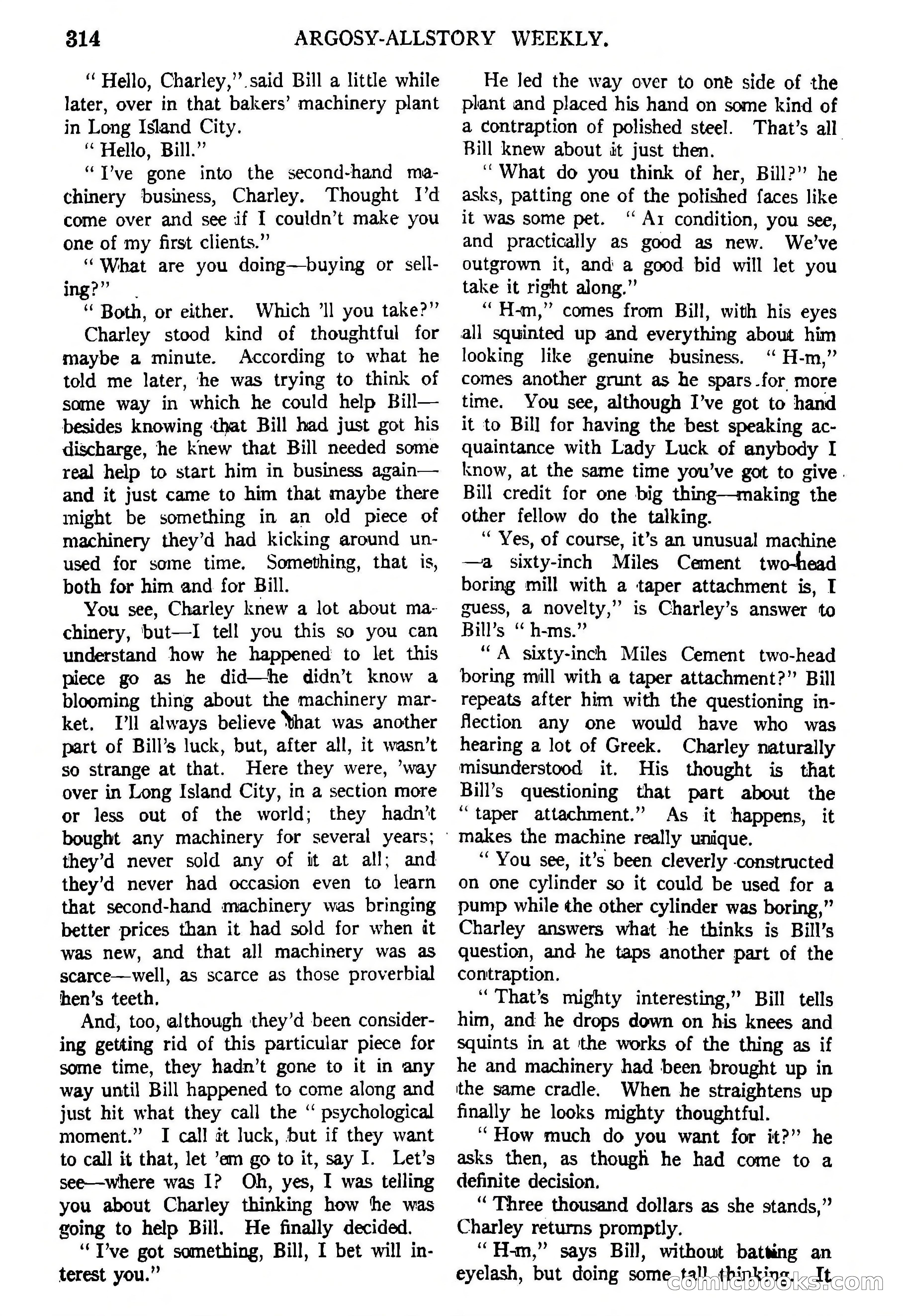 Argosy All-Story Weekly, February 5, 1921 — page 28 of 146