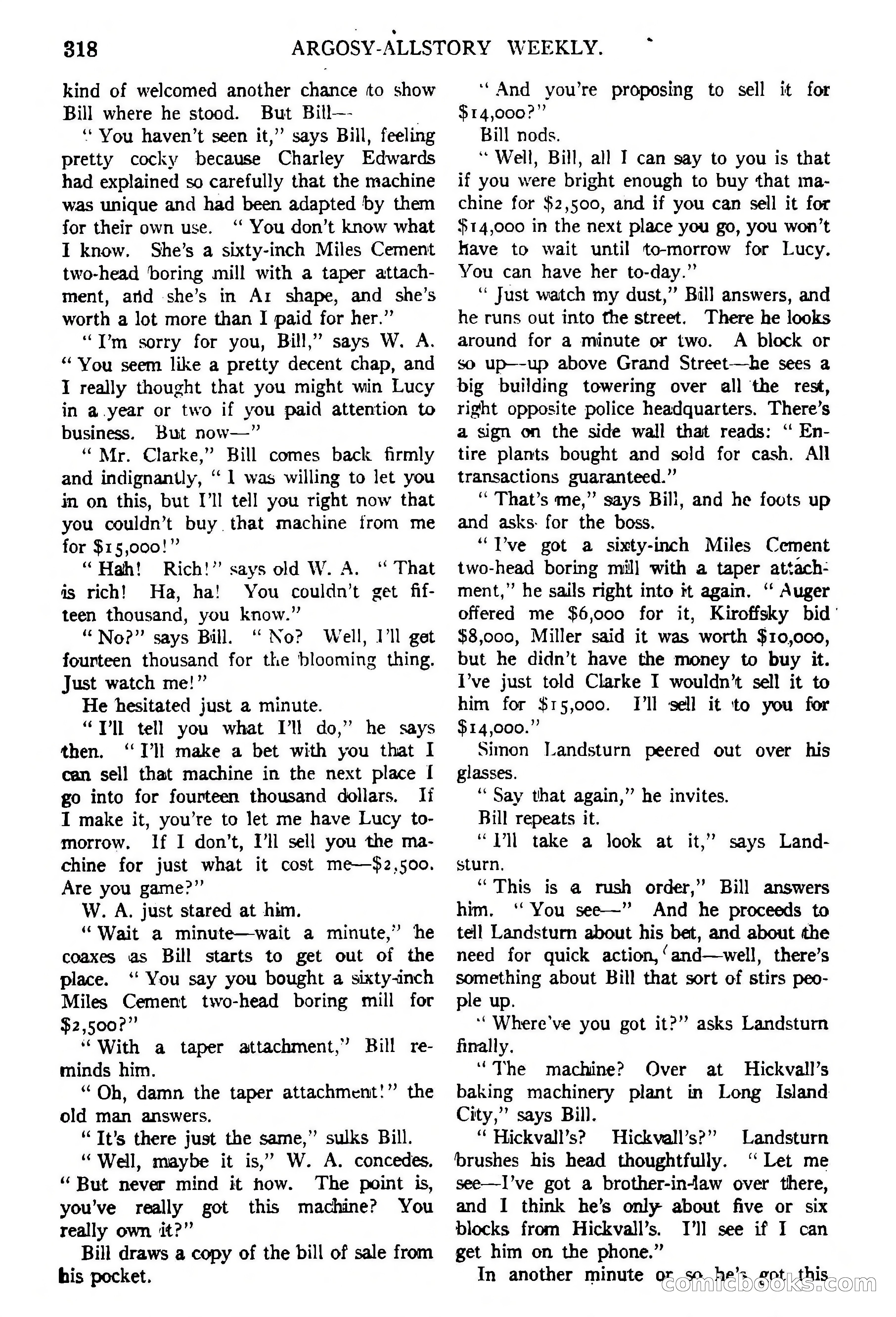 Argosy All-Story Weekly, February 5, 1921 — page 32 of 146