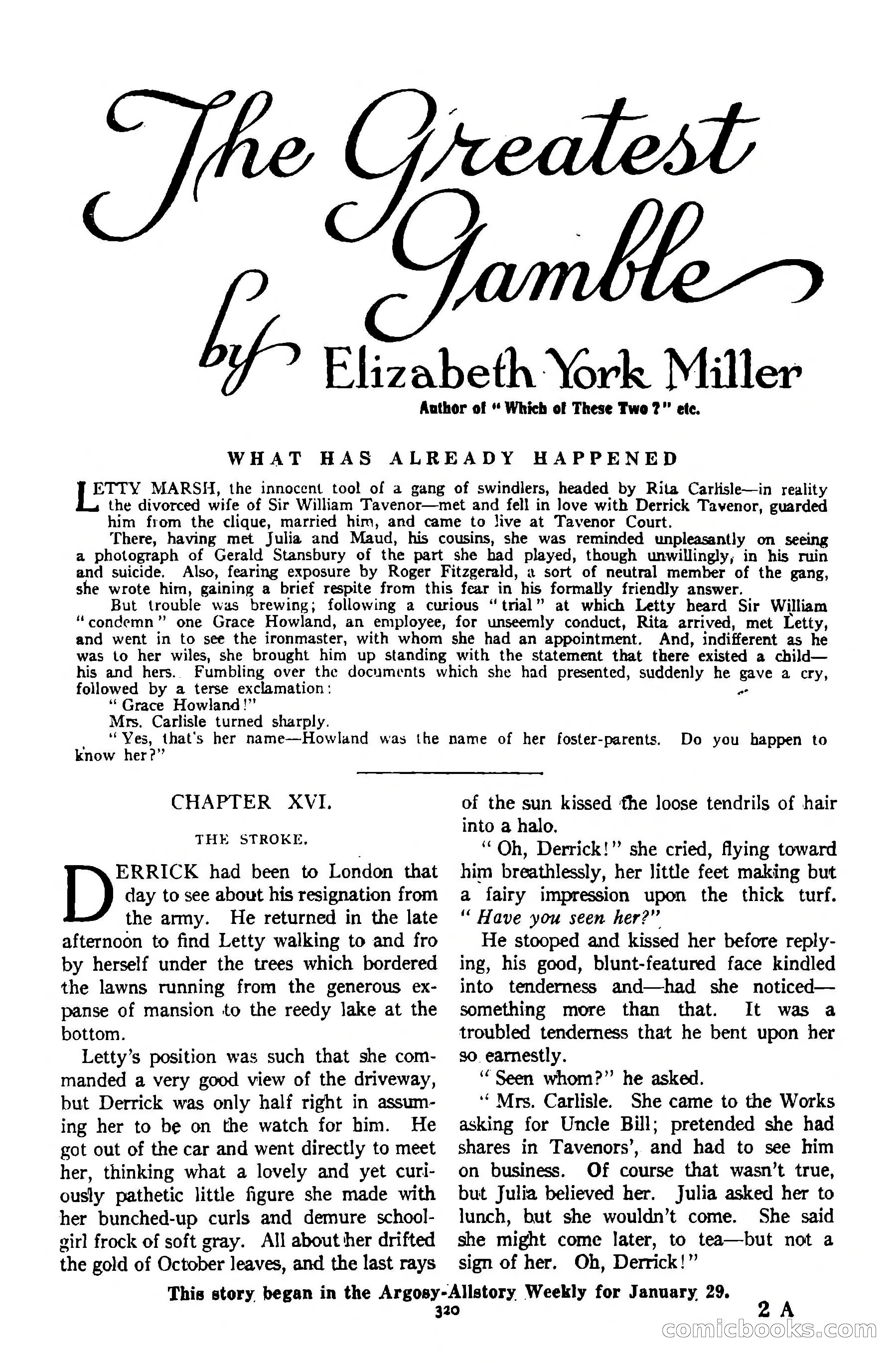 Argosy All-Story Weekly, February 5, 1921 — page 34 of 146