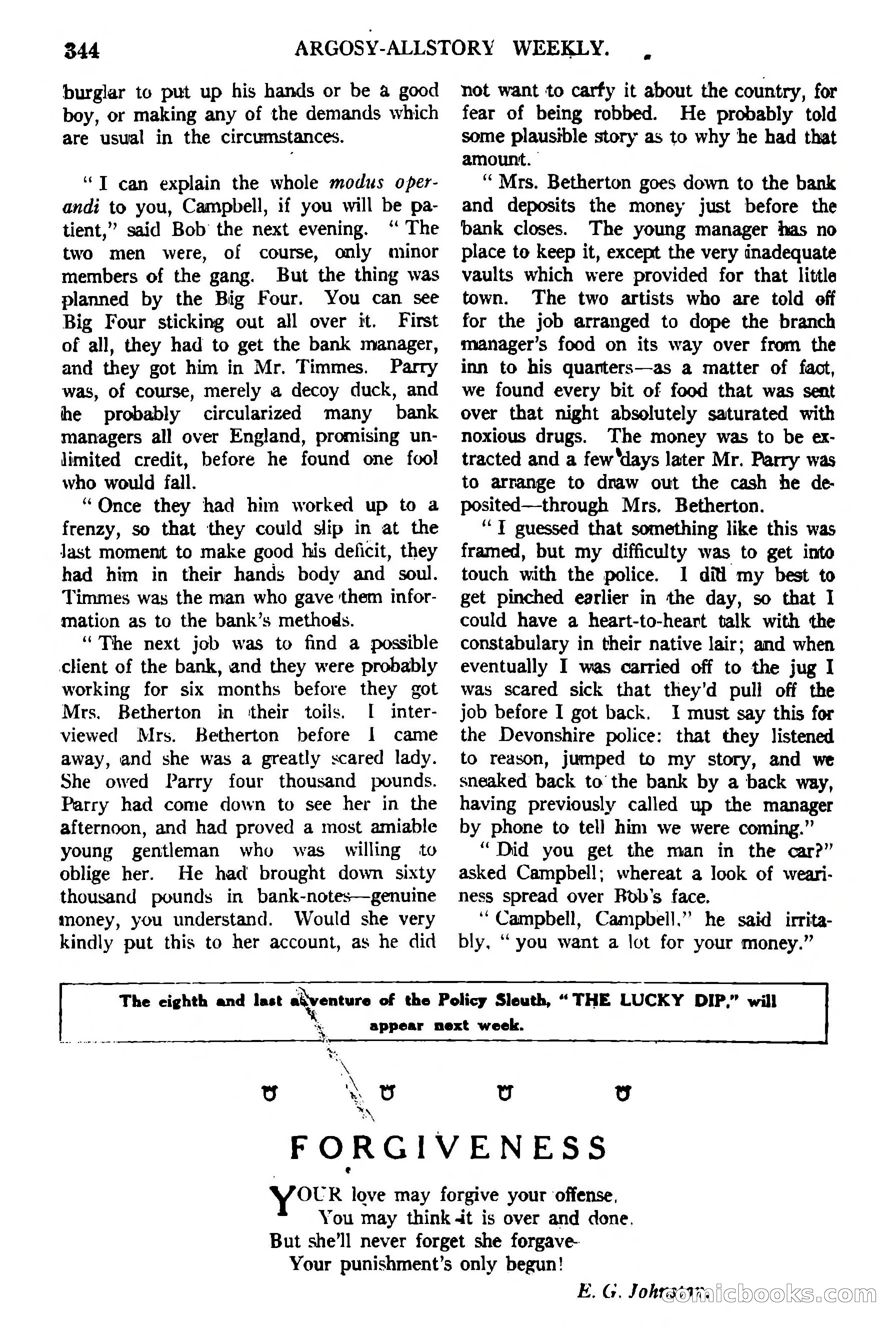 Argosy All-Story Weekly, February 5, 1921 — page 58 of 146