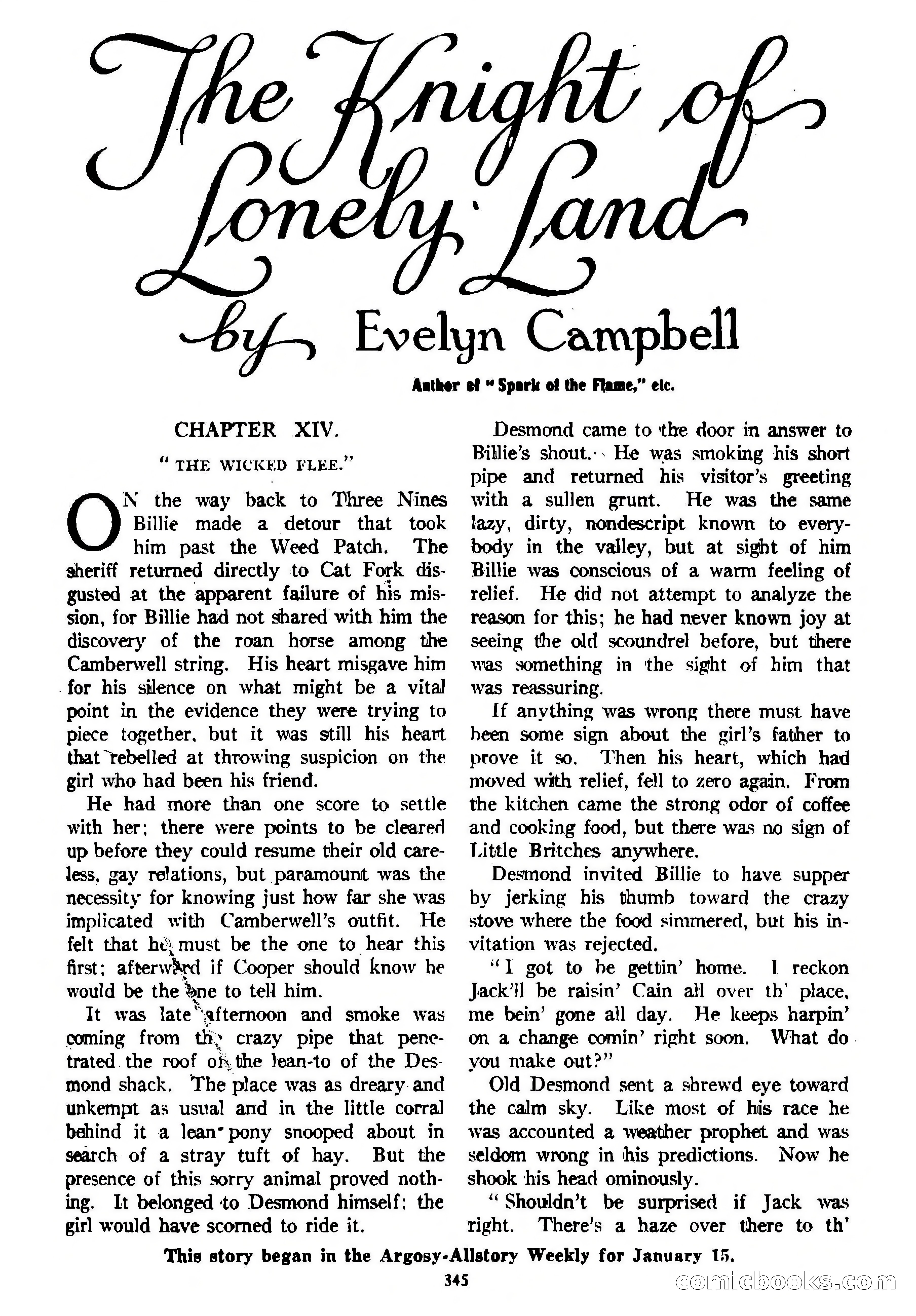 Argosy All-Story Weekly, February 5, 1921 — page 59 of 146