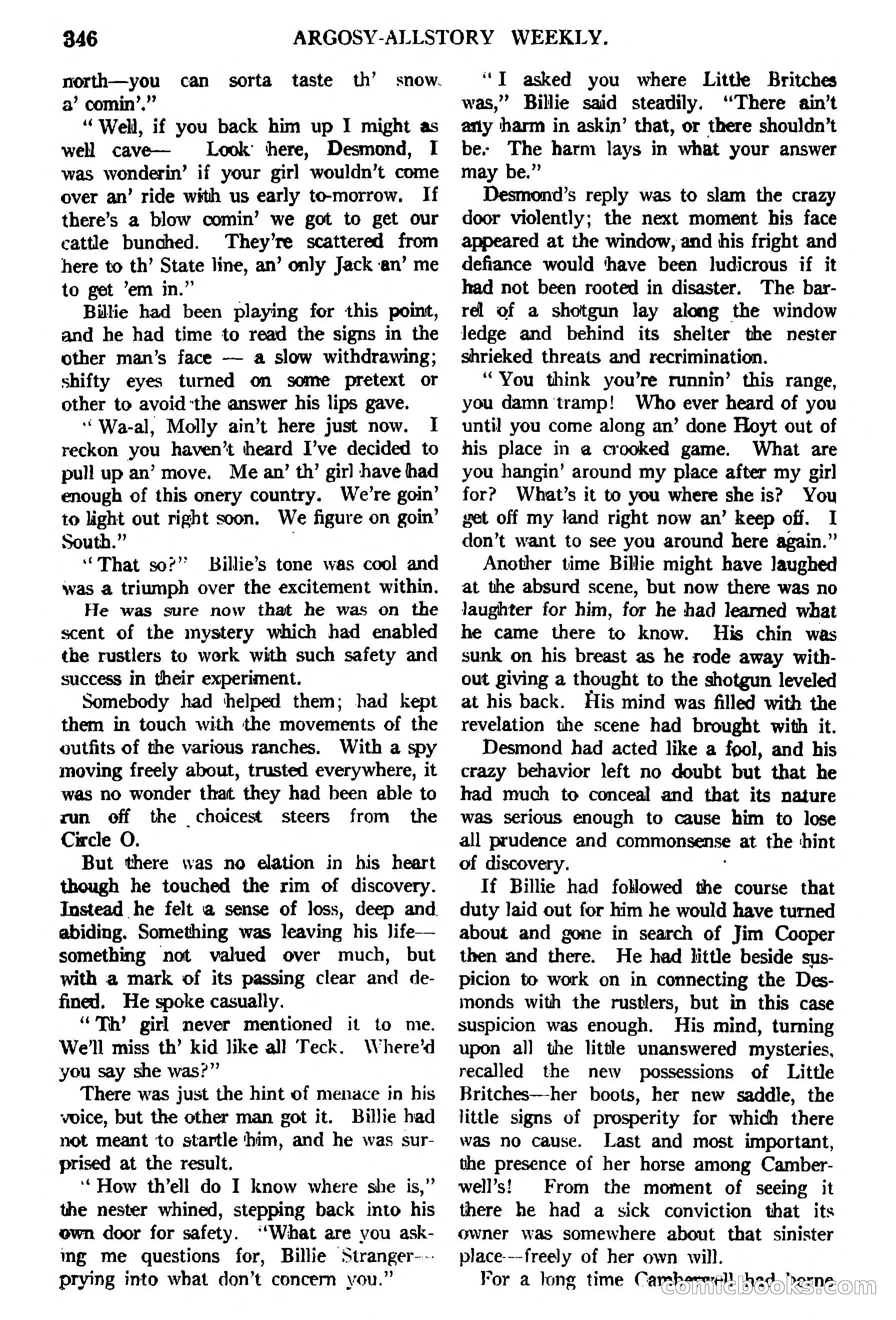 Argosy All-Story Weekly, February 5, 1921 — page 60 of 146