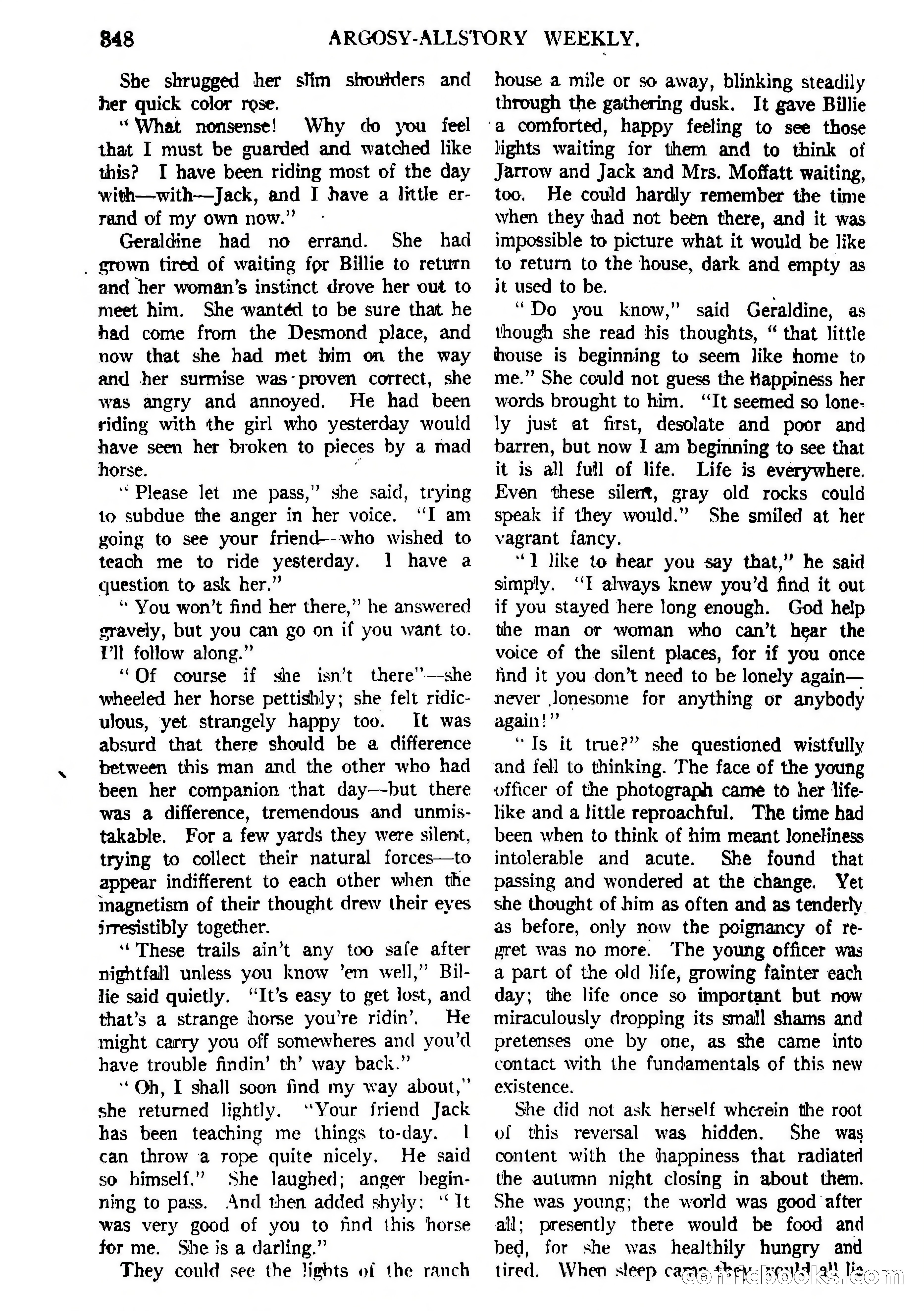 Argosy All-Story Weekly, February 5, 1921 — page 62 of 146
