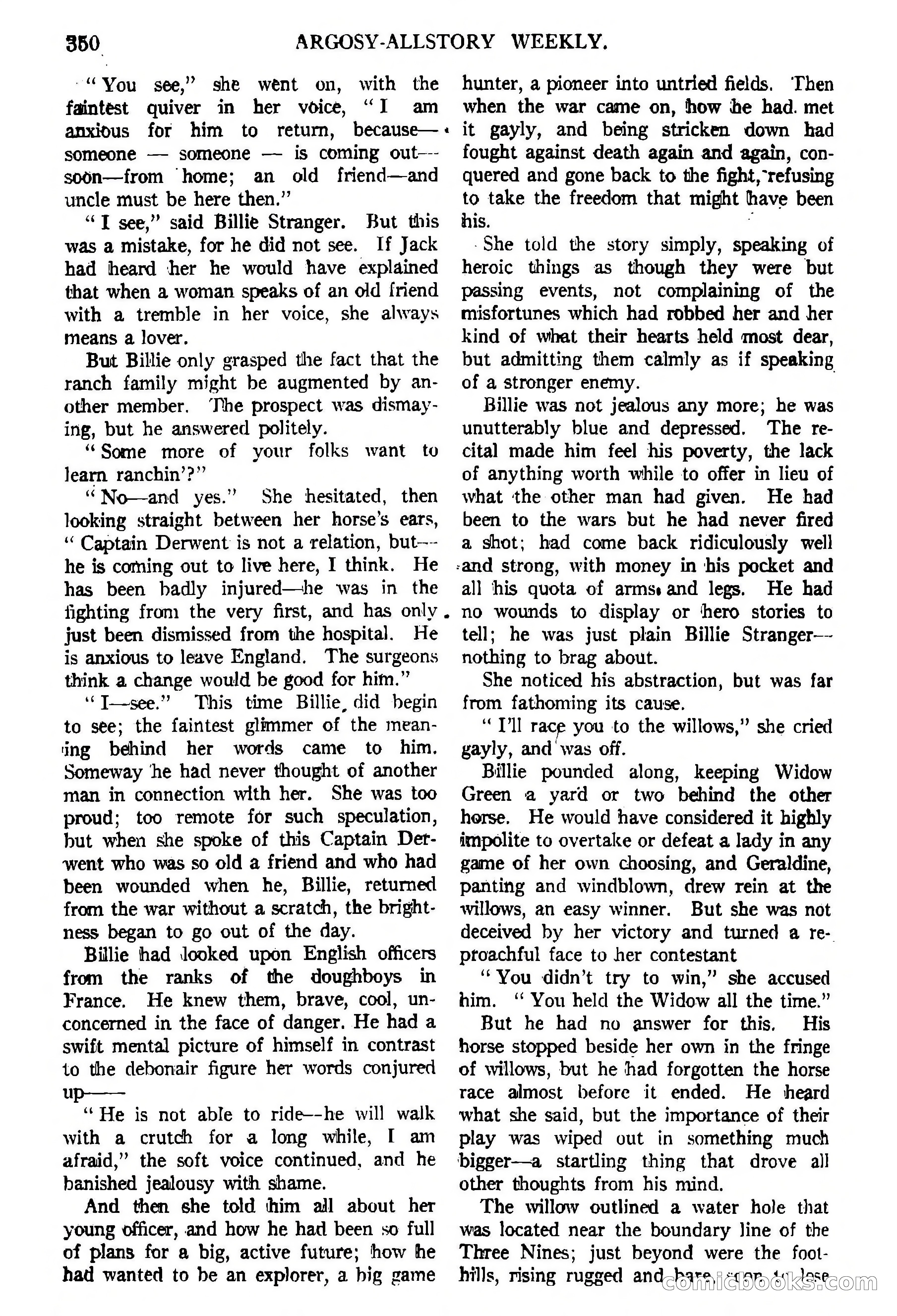 Argosy All-Story Weekly, February 5, 1921 — page 64 of 146
