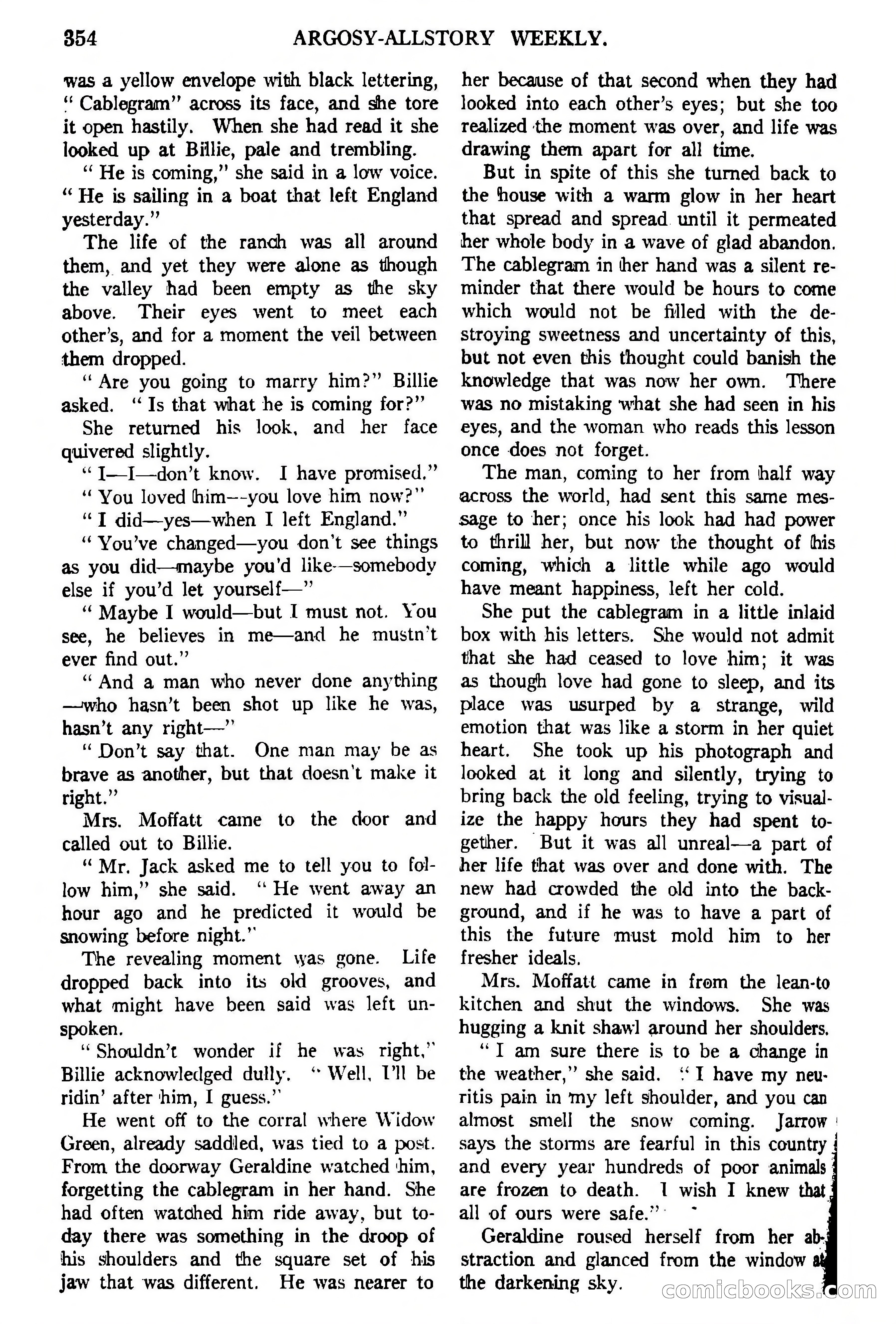 Argosy All-Story Weekly, February 5, 1921 — page 68 of 146