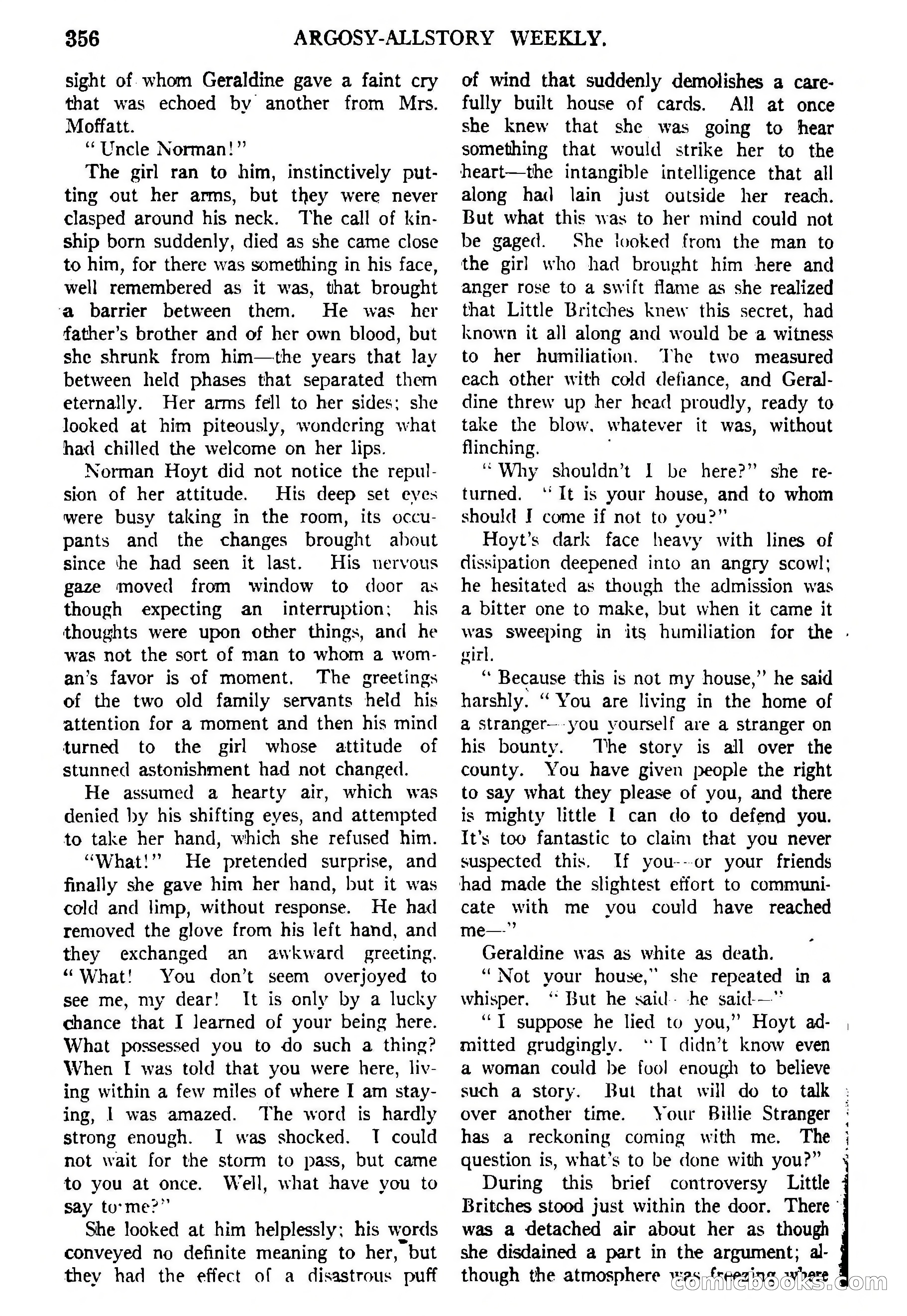 Argosy All-Story Weekly, February 5, 1921 — page 70 of 146