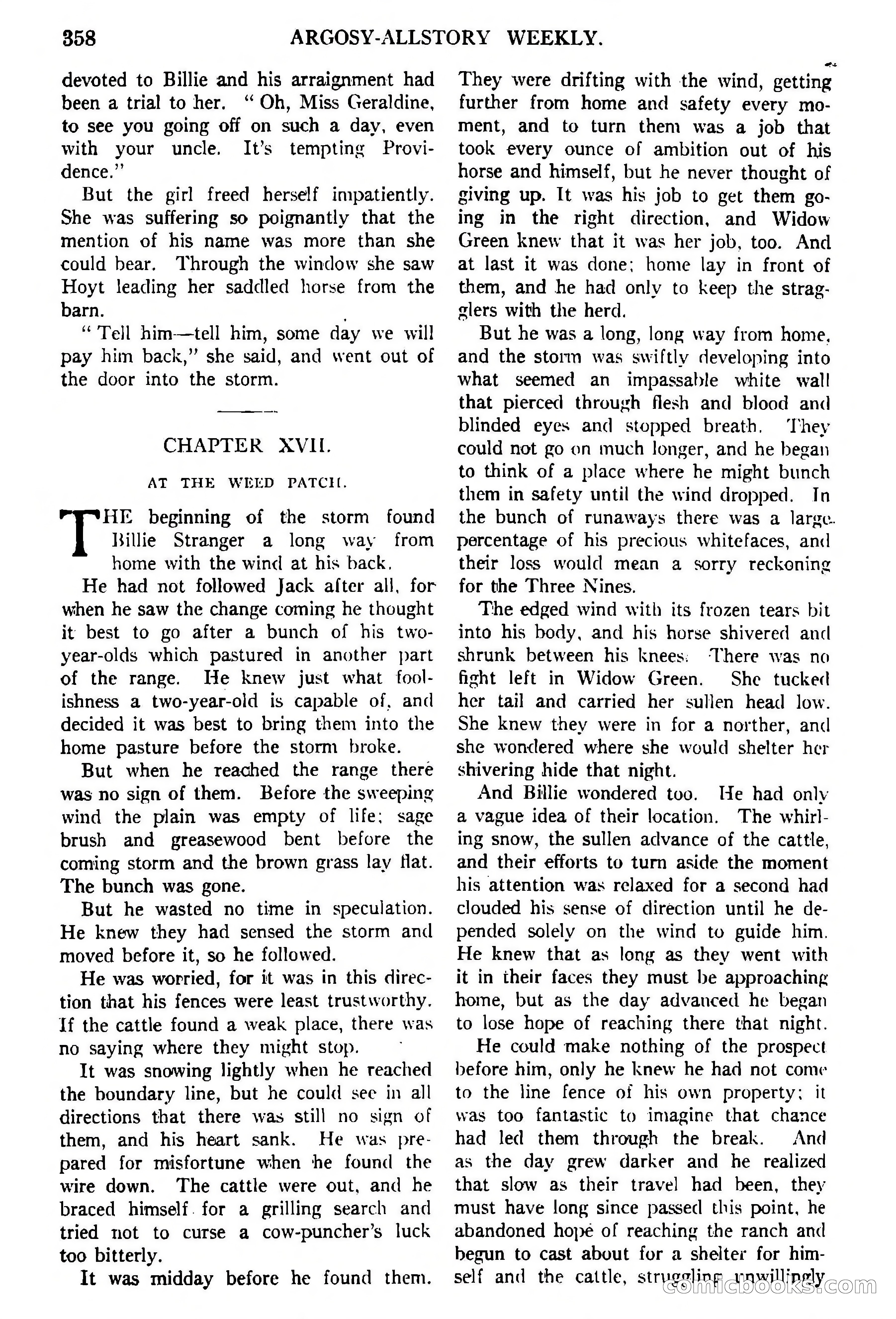 Argosy All-Story Weekly, February 5, 1921 — page 72 of 146