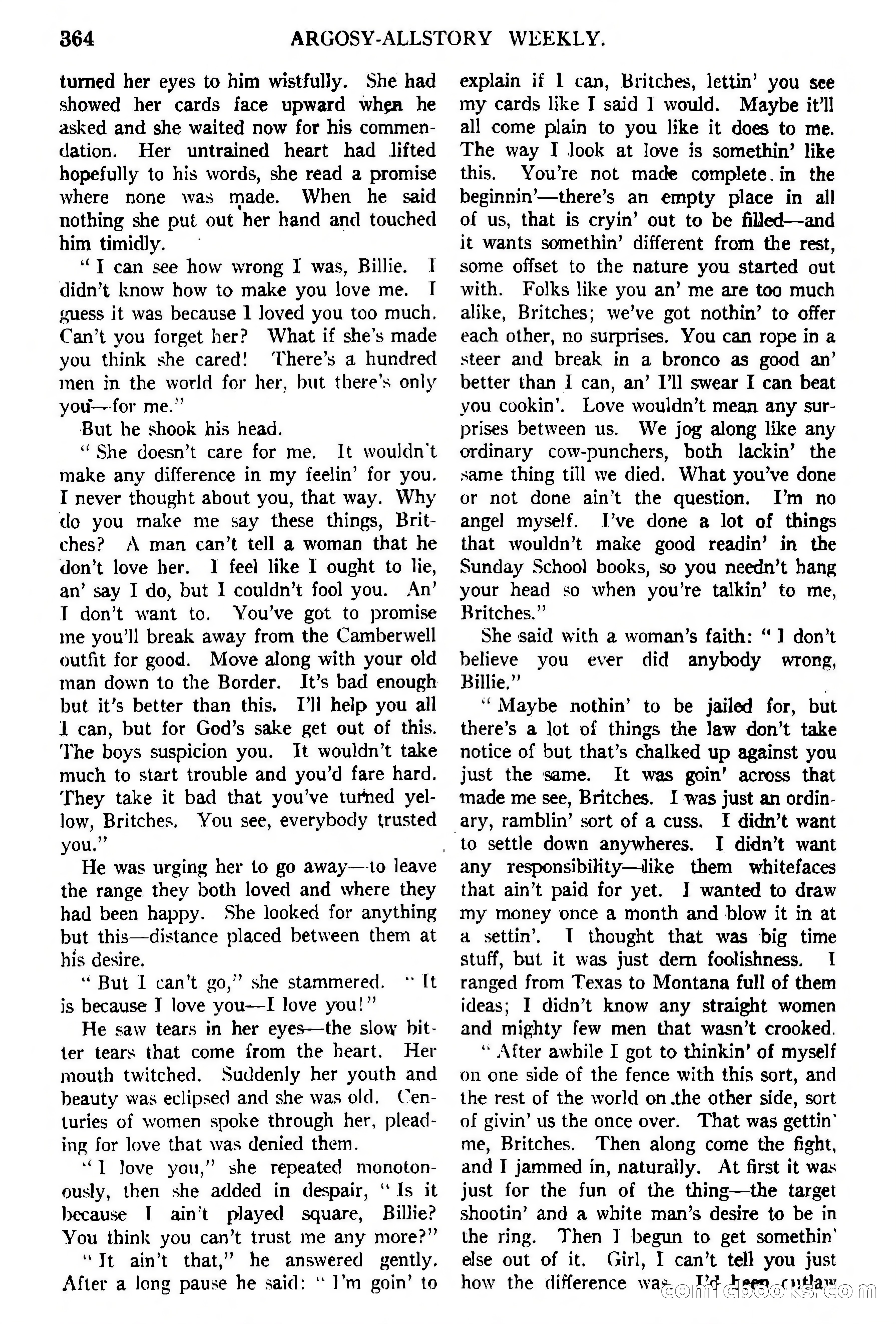 Argosy All-Story Weekly, February 5, 1921 — page 78 of 146