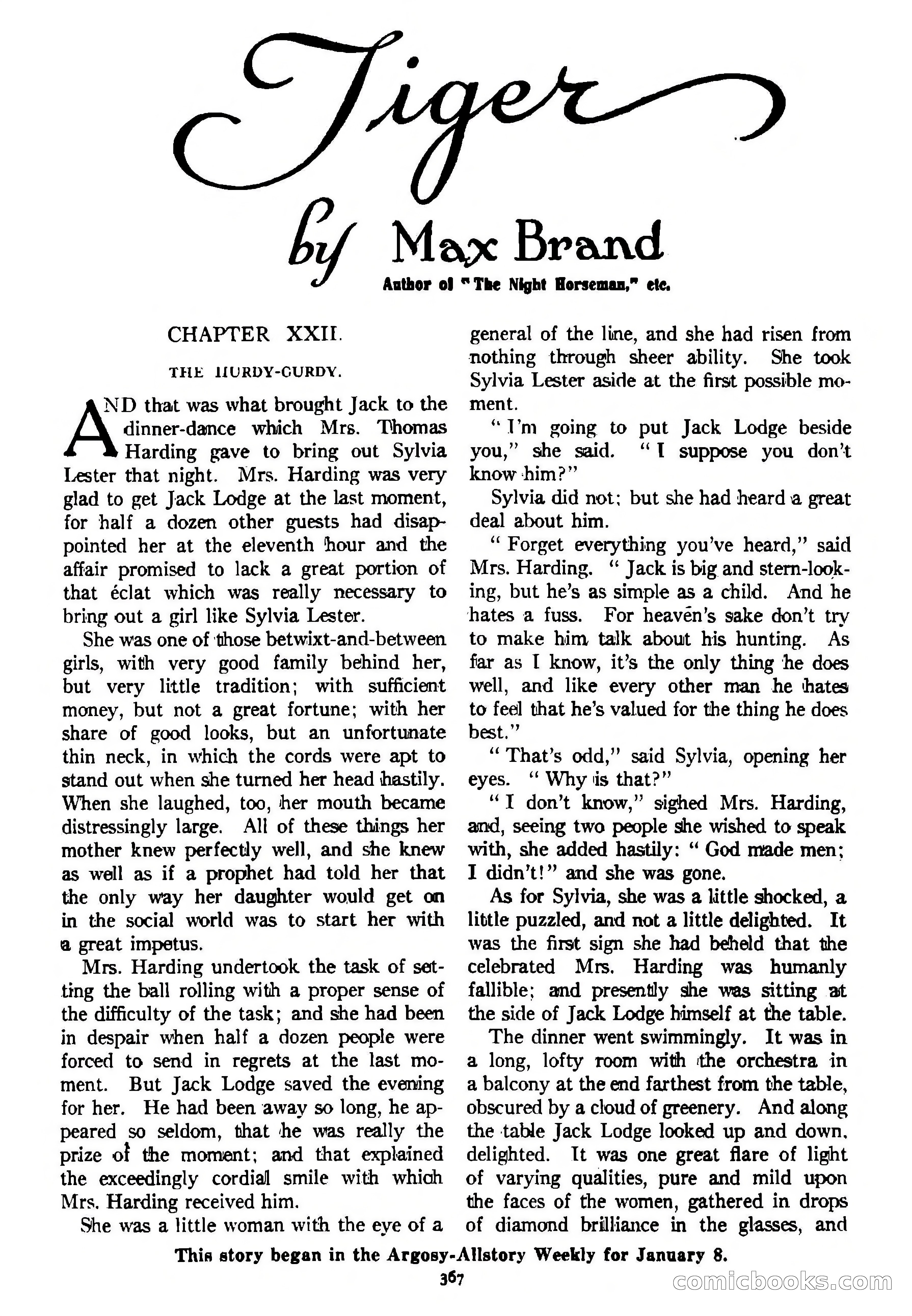 Argosy All-Story Weekly, February 5, 1921 — page 81 of 146